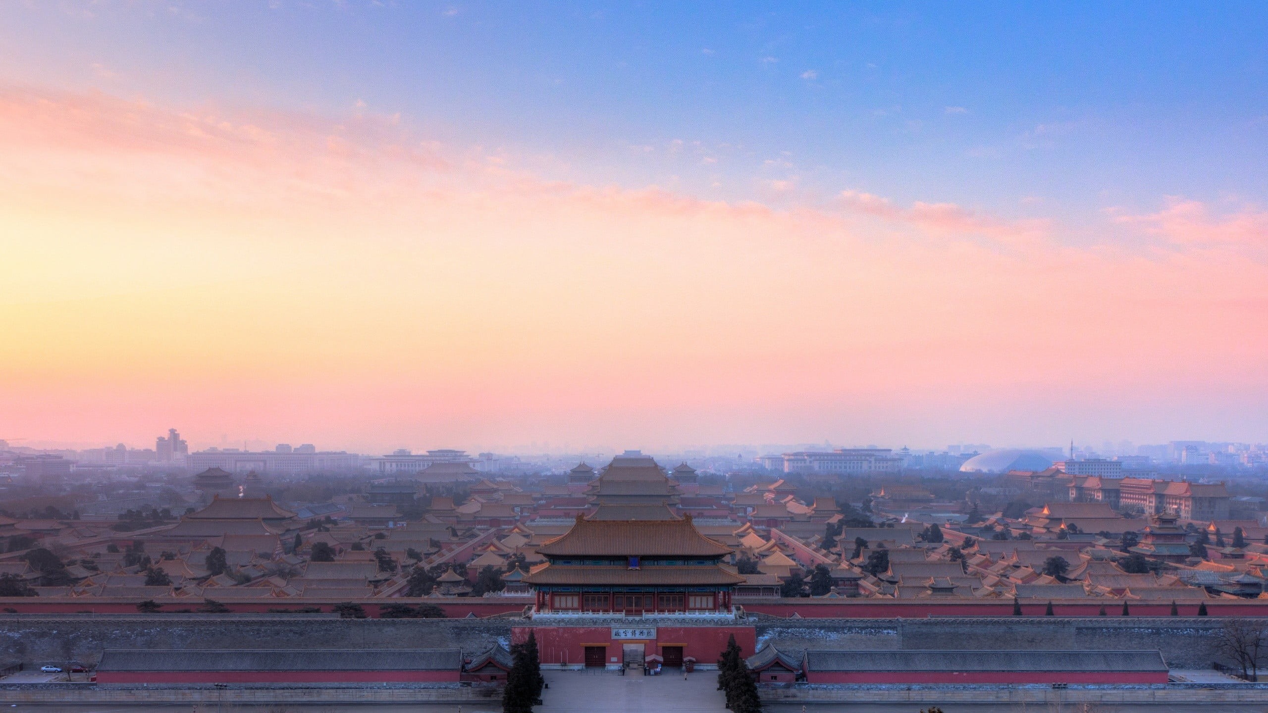 travel destinations, landscape, belief, building, Beijing, tourism, building exterior, photography, place of worship, religion, city, 2K, Forbidden City, HD Wallpaper