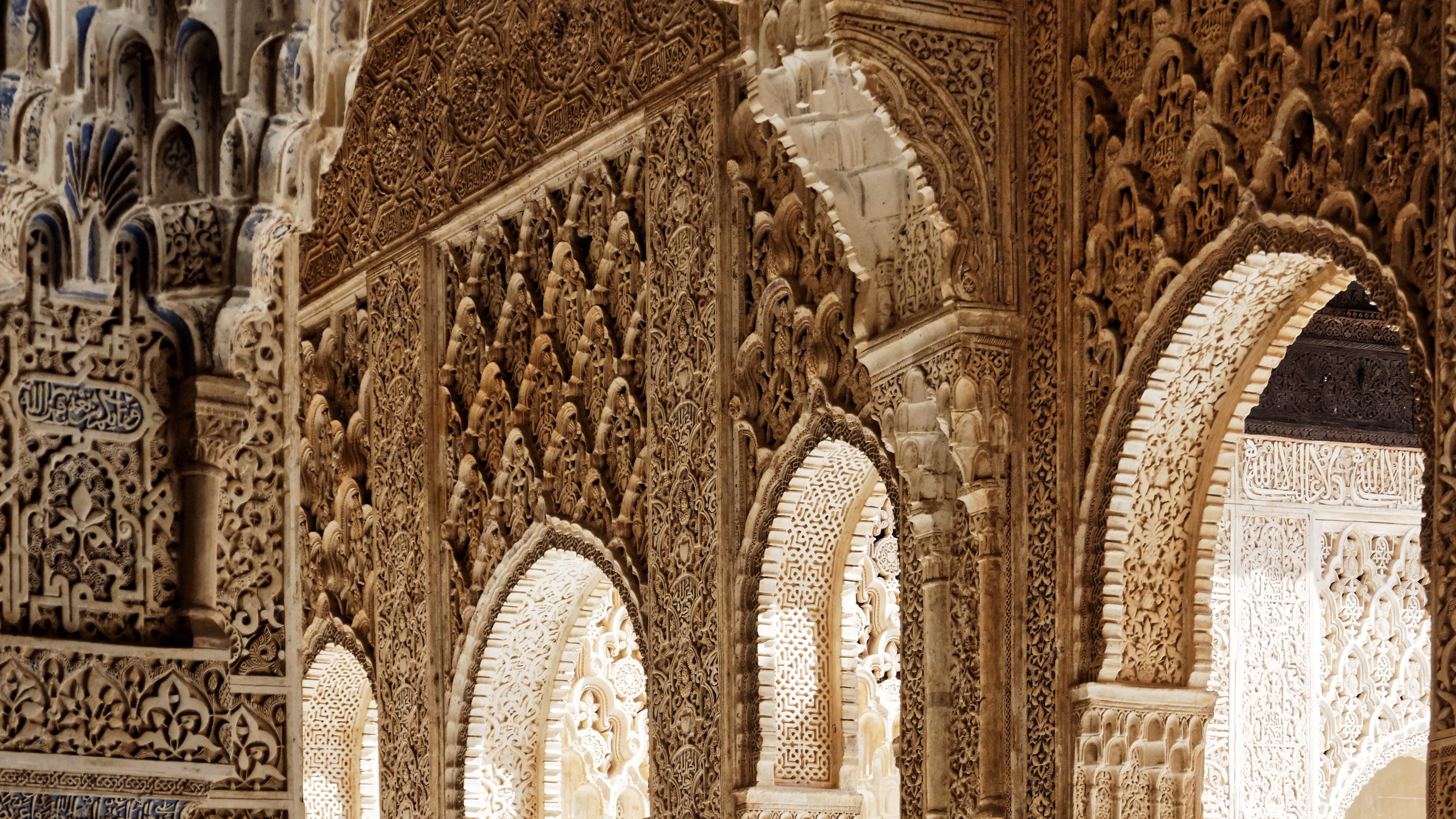 tourist attraction, world heritage, andalusia, ornate, design, religion, 2K, old, places of interest, carving - craft product, travel Destinations, arabic, HD Wallpaper