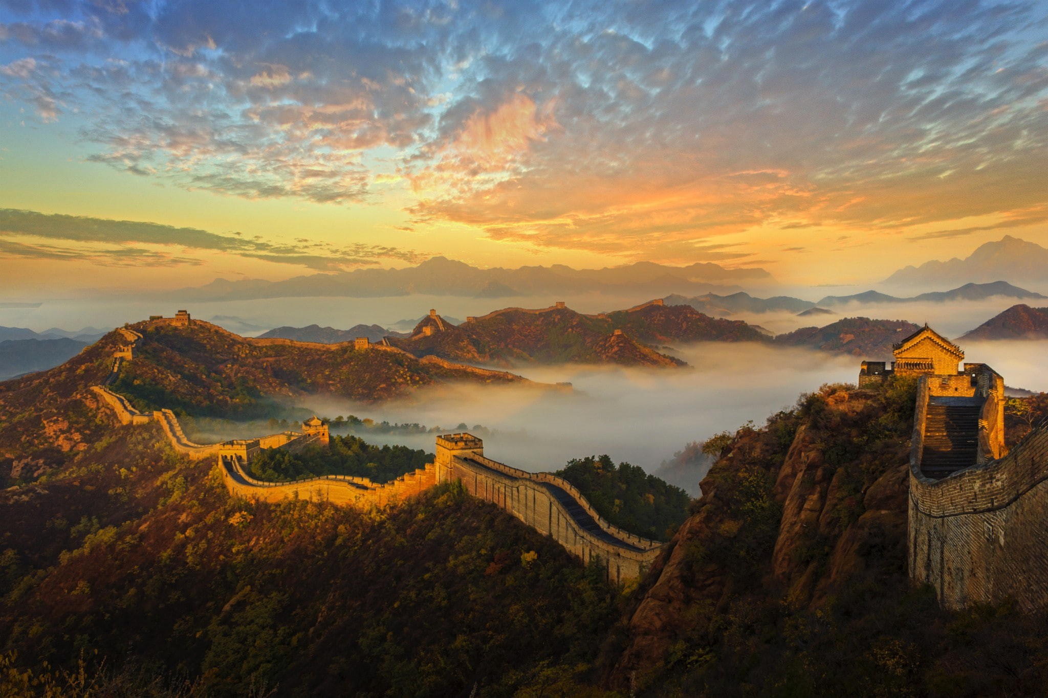 Great Wall of China, landscape, 1080P, HD Wallpaper