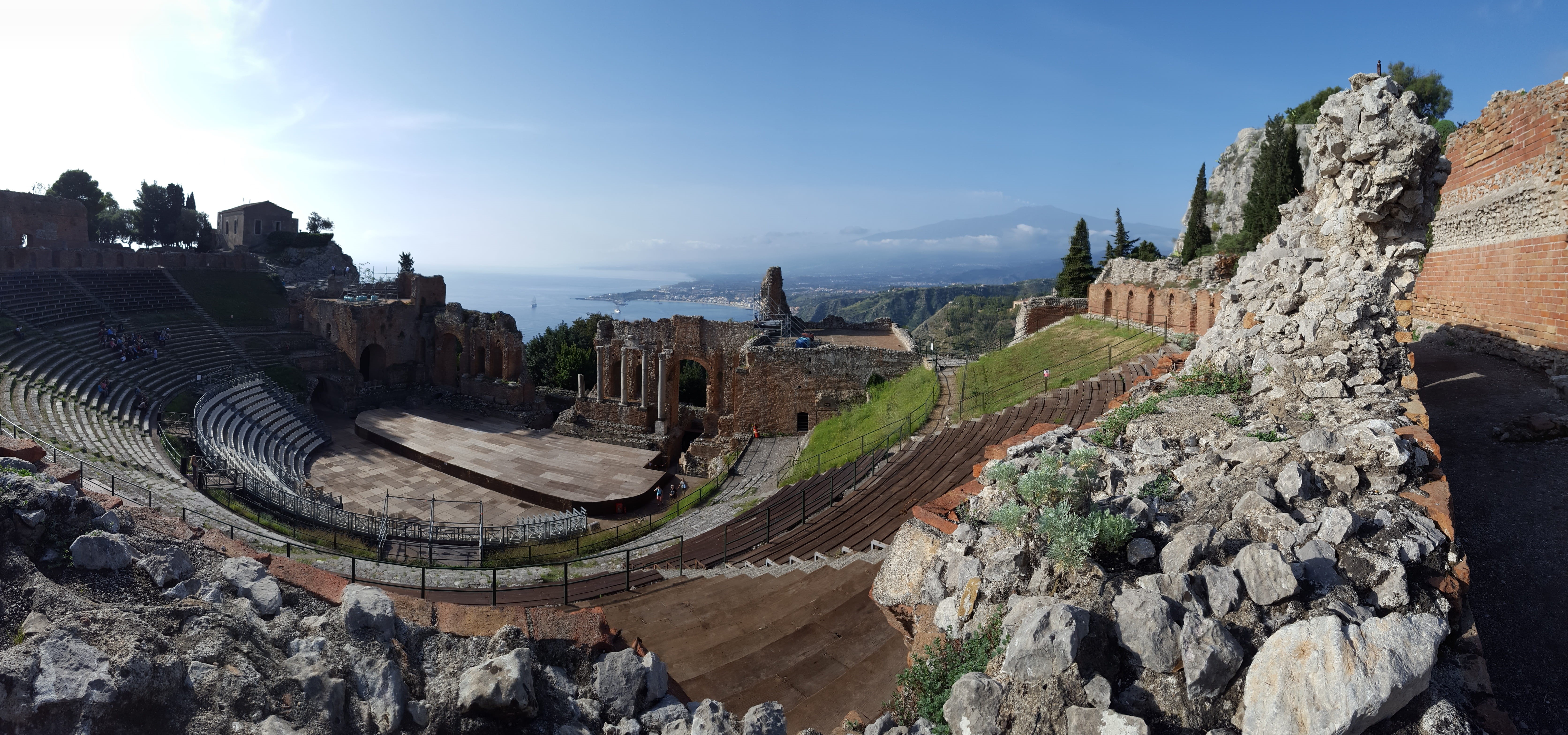 Antique, outdoors, no people, Theatre, archaeology, old Ruin, stone Material, city, history, ruined, cultures, the Past, nature, scenics - nature, Landmark, HD Wallpaper