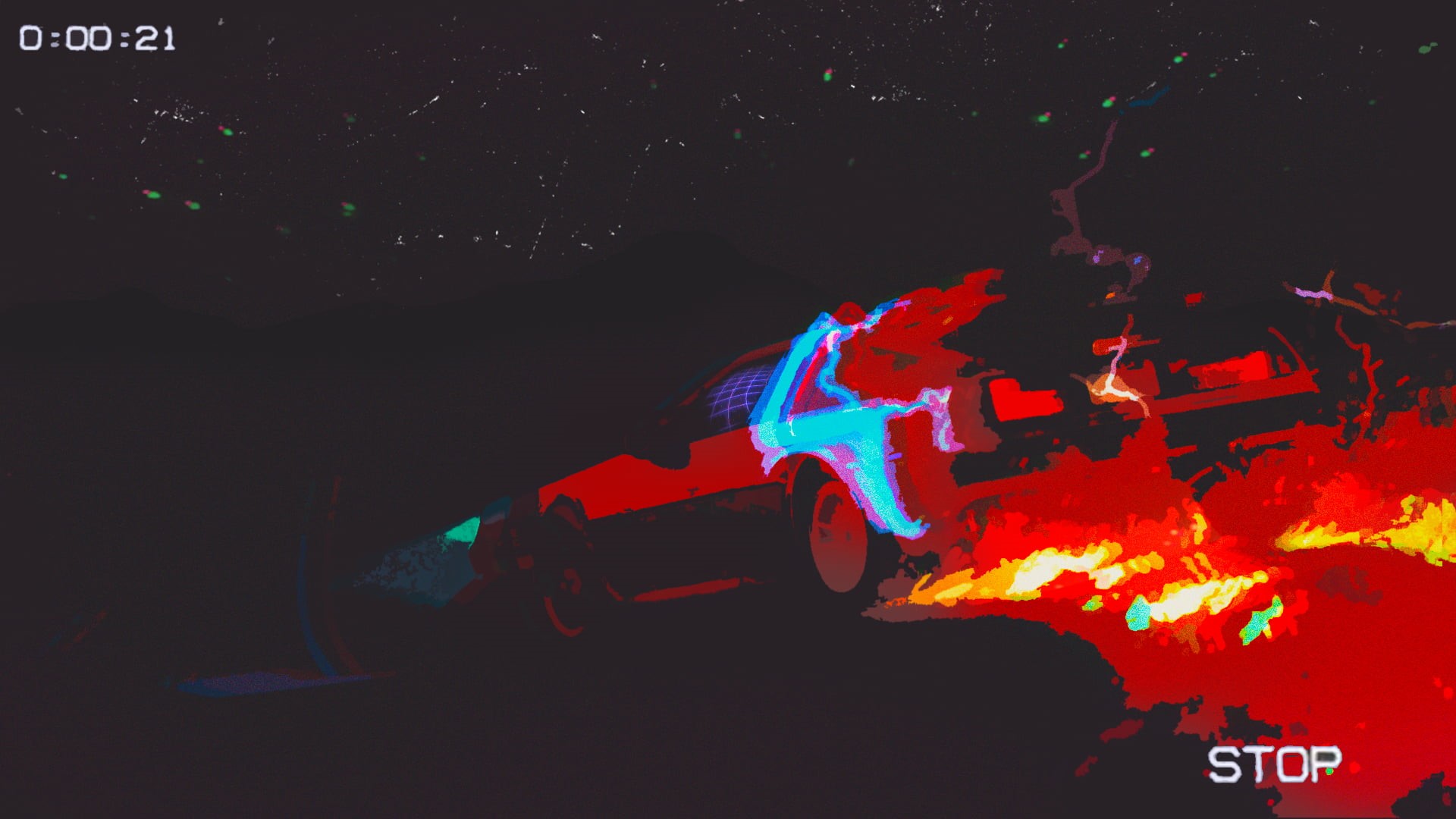 copy space, glowing, close-up, accidents and disasters, communication, illustration, creativity, paint, DeLorean, night, red, nature, multi colored, illuminated, HD Wallpaper