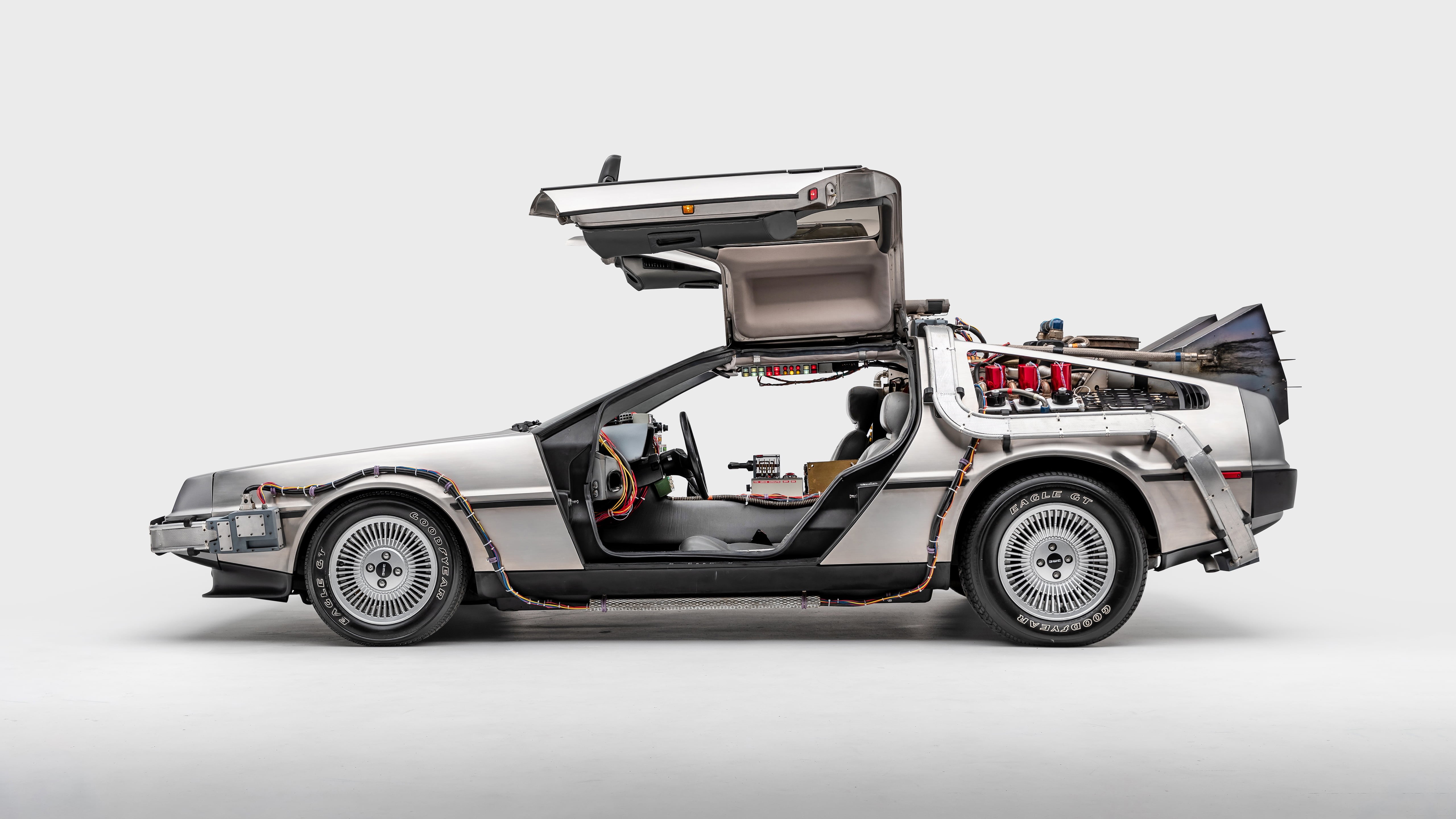 5K, DeLorean, Back To The Future, HD Wallpaper