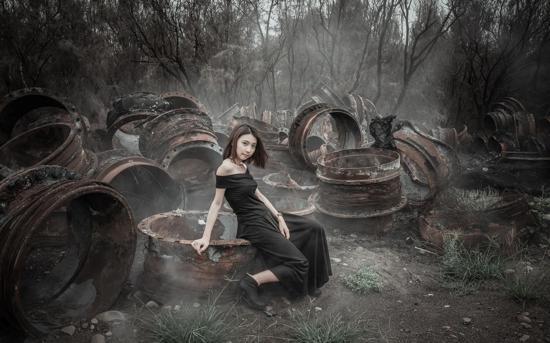 women, asian, 1080P, outdoors, model, HD Wallpaper