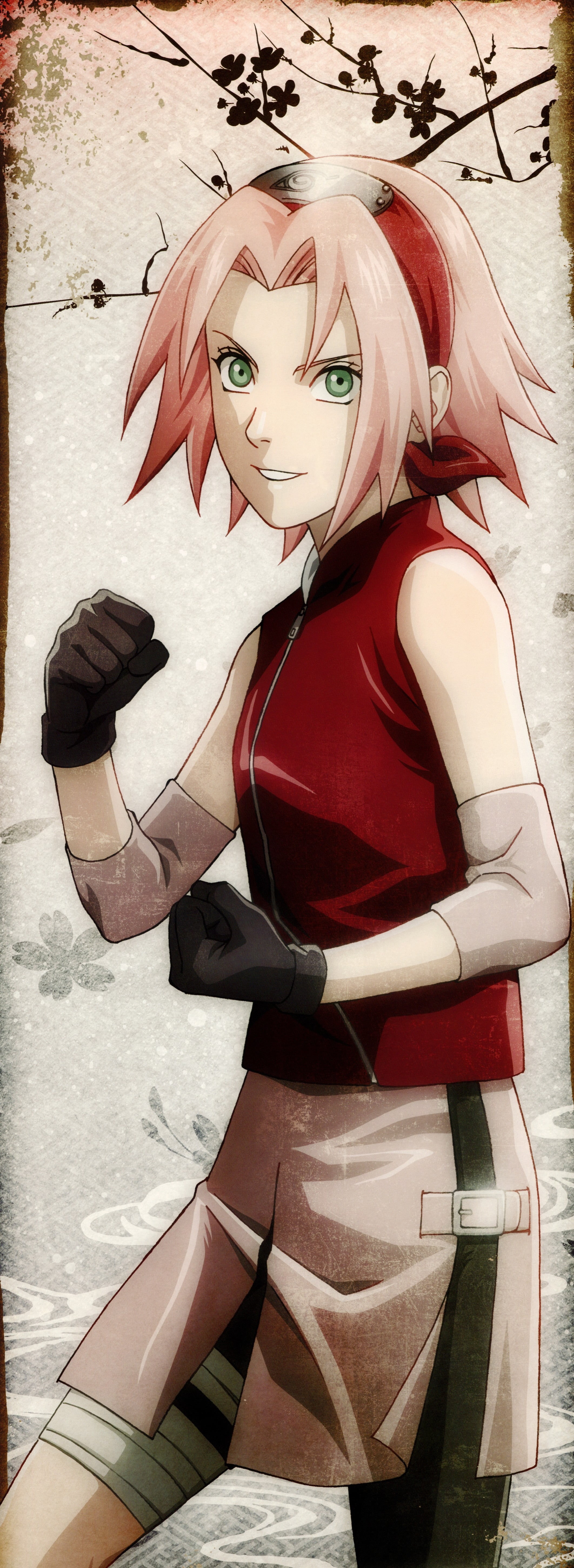 Naruto Shippuuden, young women, illustration, women, disguise, indoors, portrait, art and craft, one person, clothing, fashion, human representation, naruto, Phone HD Wallpaper
