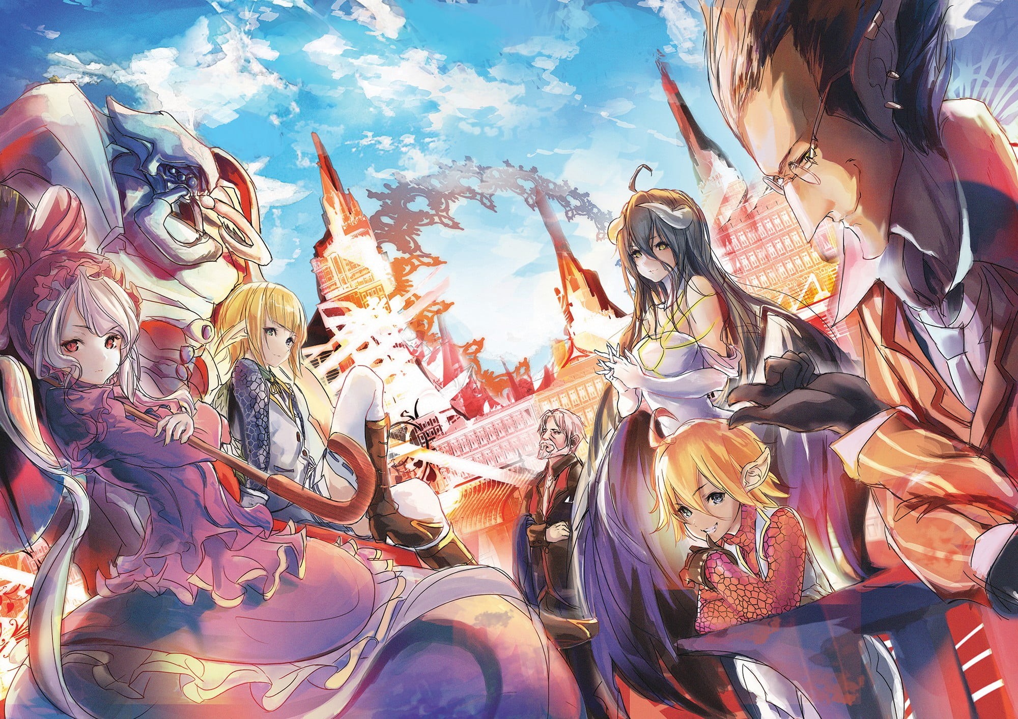 Cocytus (Overlord), no people, low angle view, cloud - sky, arts culture and entertainment, Aura Bella Fiora (Overlord), Mare Bello Fiore (Overlord), celebration, HD Wallpaper