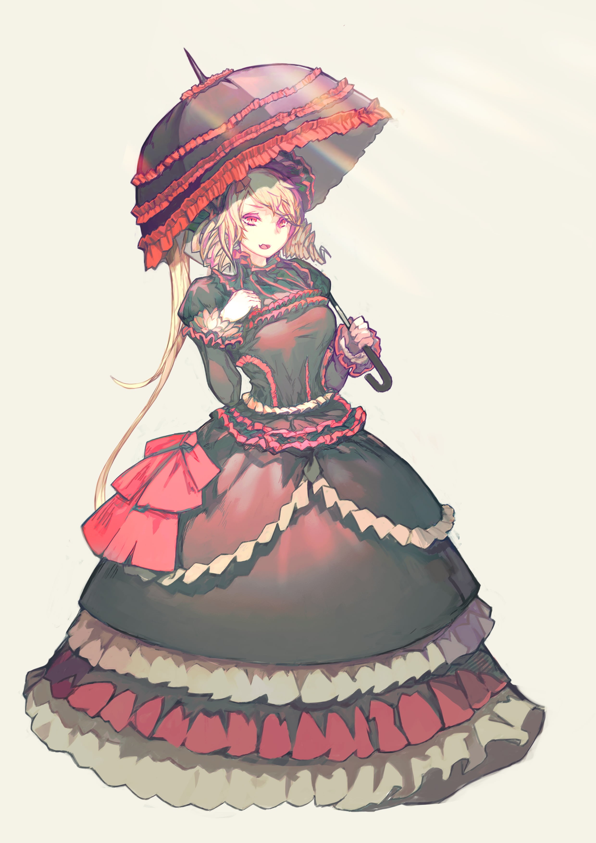 standing, dress, beautiful woman, women, anime girls, one person, beauty, hat, shalltear bloodfallen , the past, studio shot, headwear, clothing, portrait, Phone HD Wallpaper