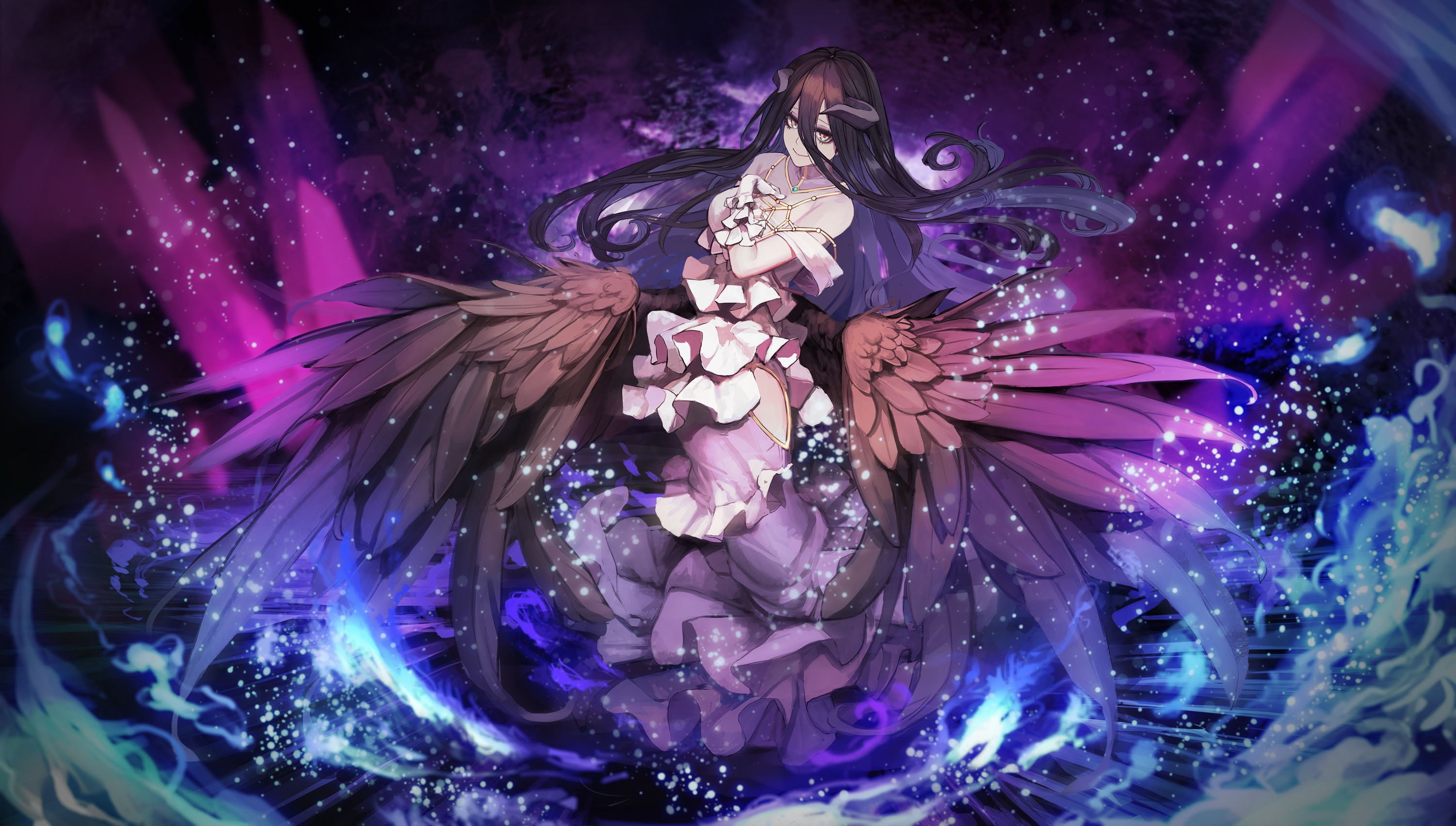 Overlord (anime), anime girls, 2K, anime, Albedo (OverLord), HD Wallpaper