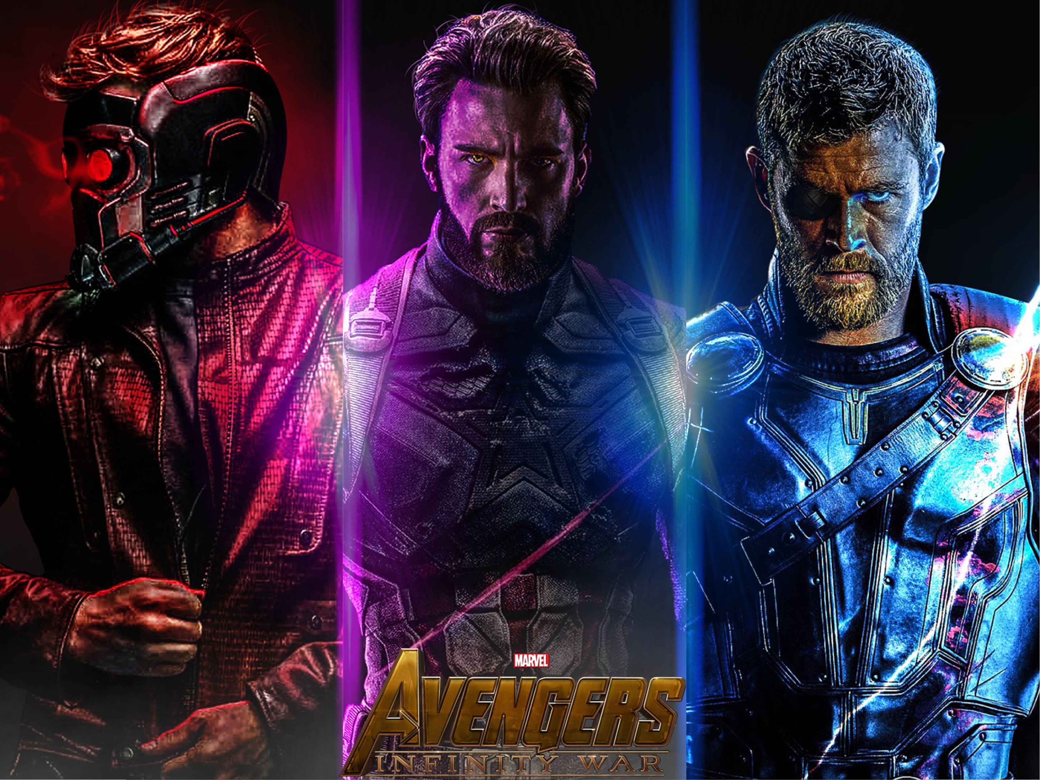 2K, war, adult, futuristic, people, night, young adult, dark, Thor, equipment, digital composite, portrait, collage, Marvel Cinematic Universe, arts culture and entertainment, HD Wallpaper