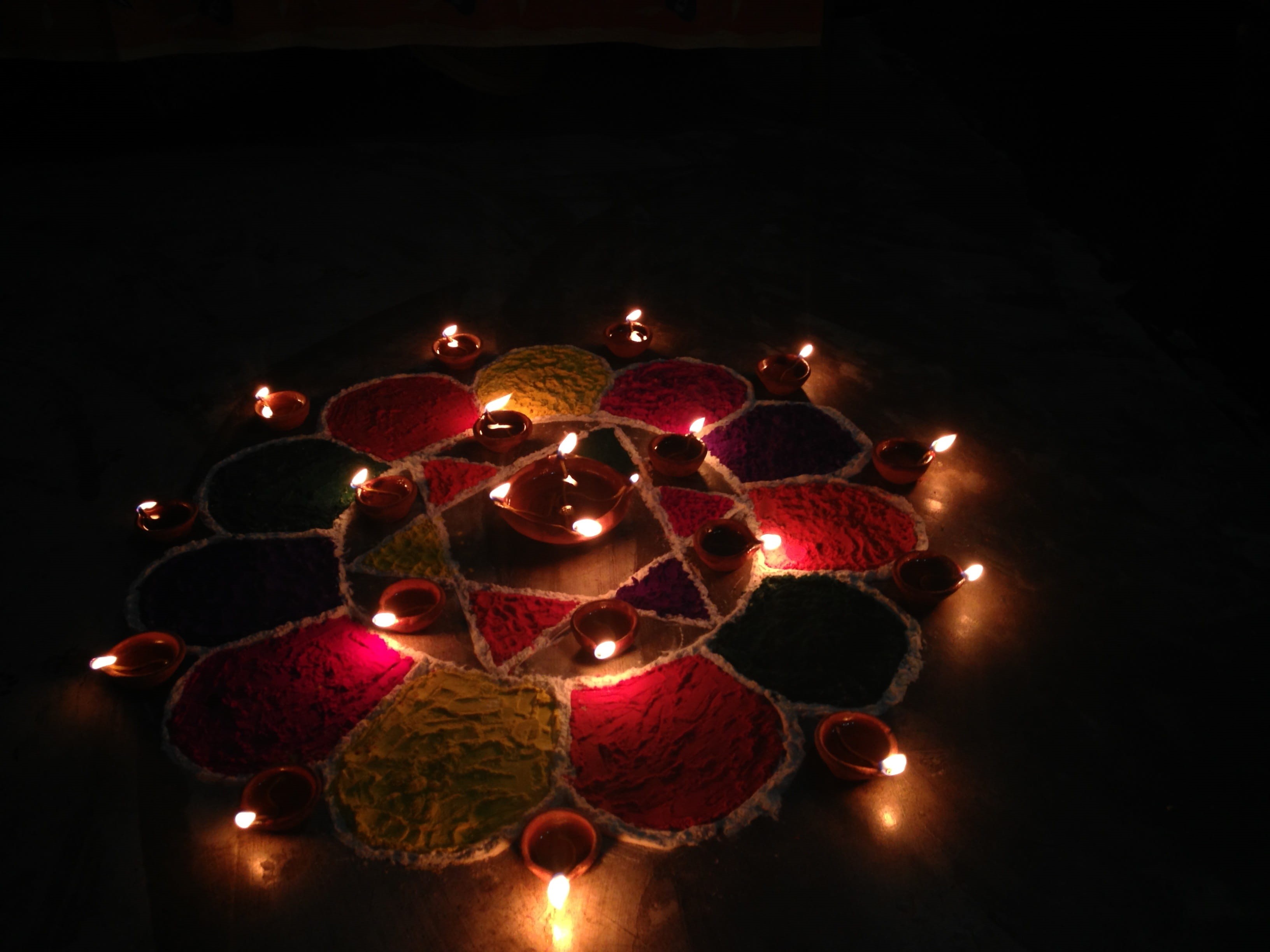 traditional, hinduism, festive, Diwali, deepawali, ceremony, christmas, deepavali, art and craft, indoors, Festival, design, no people, diya, creative, HD Wallpaper