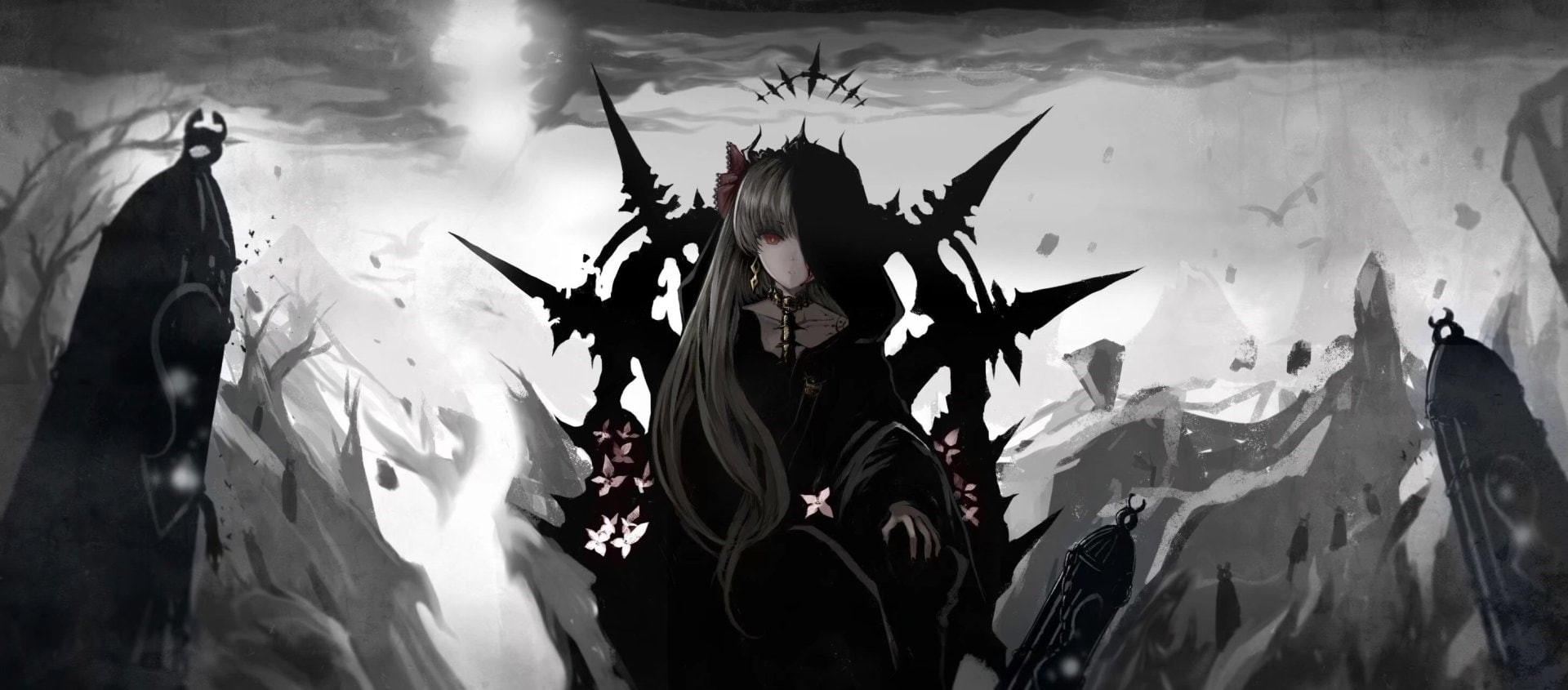 indoors, people, Fate/Grand Order, smoke - physical structure, group of people, arts culture and entertainment, Ereshkigal (Fate/Grand Order), architecture, HD Wallpaper