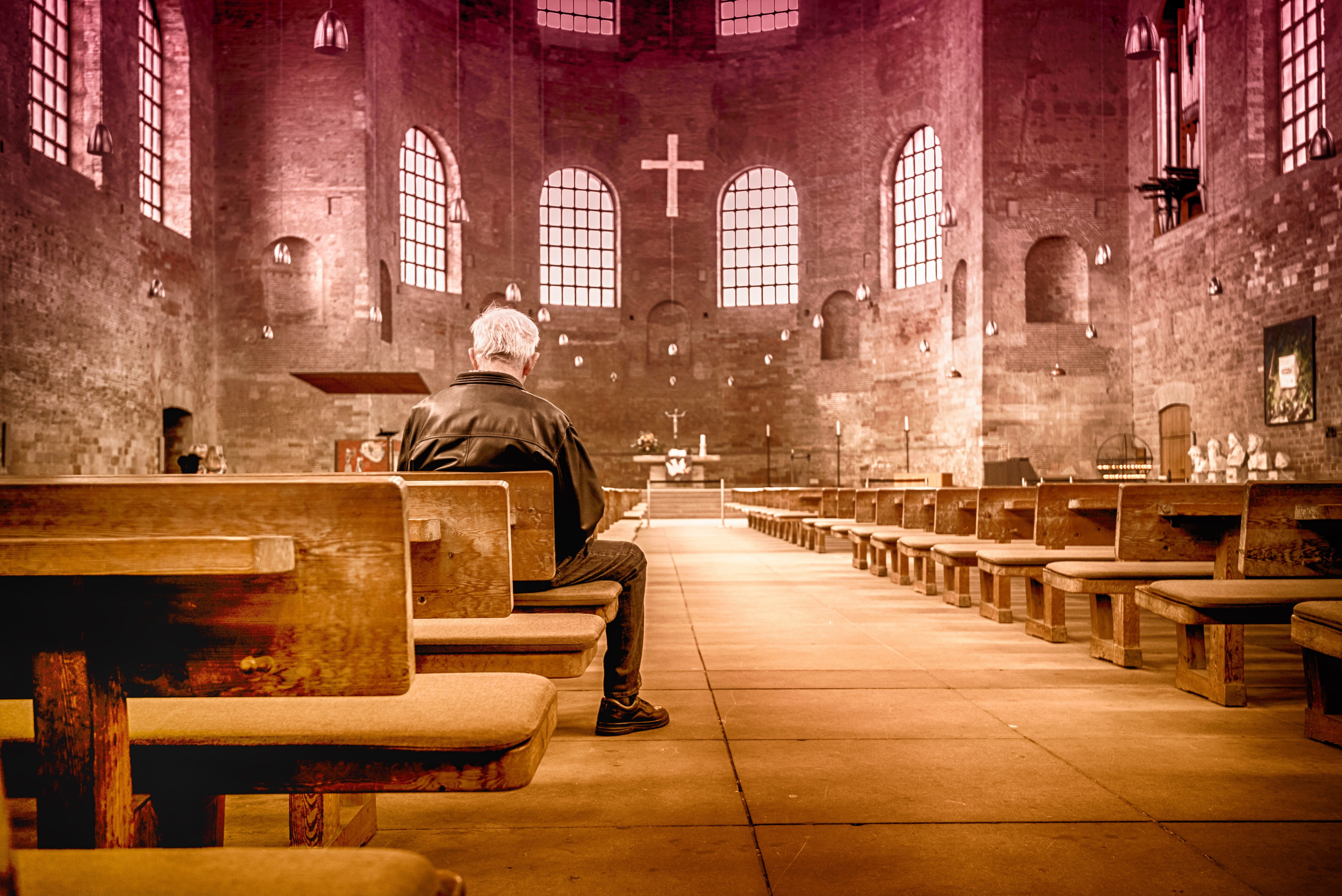 christianity, spirituality, night, spiritual, building, praying, jesus, god, city, architecture, religion, building exterior, chair, pray, church, full length, HD Wallpaper