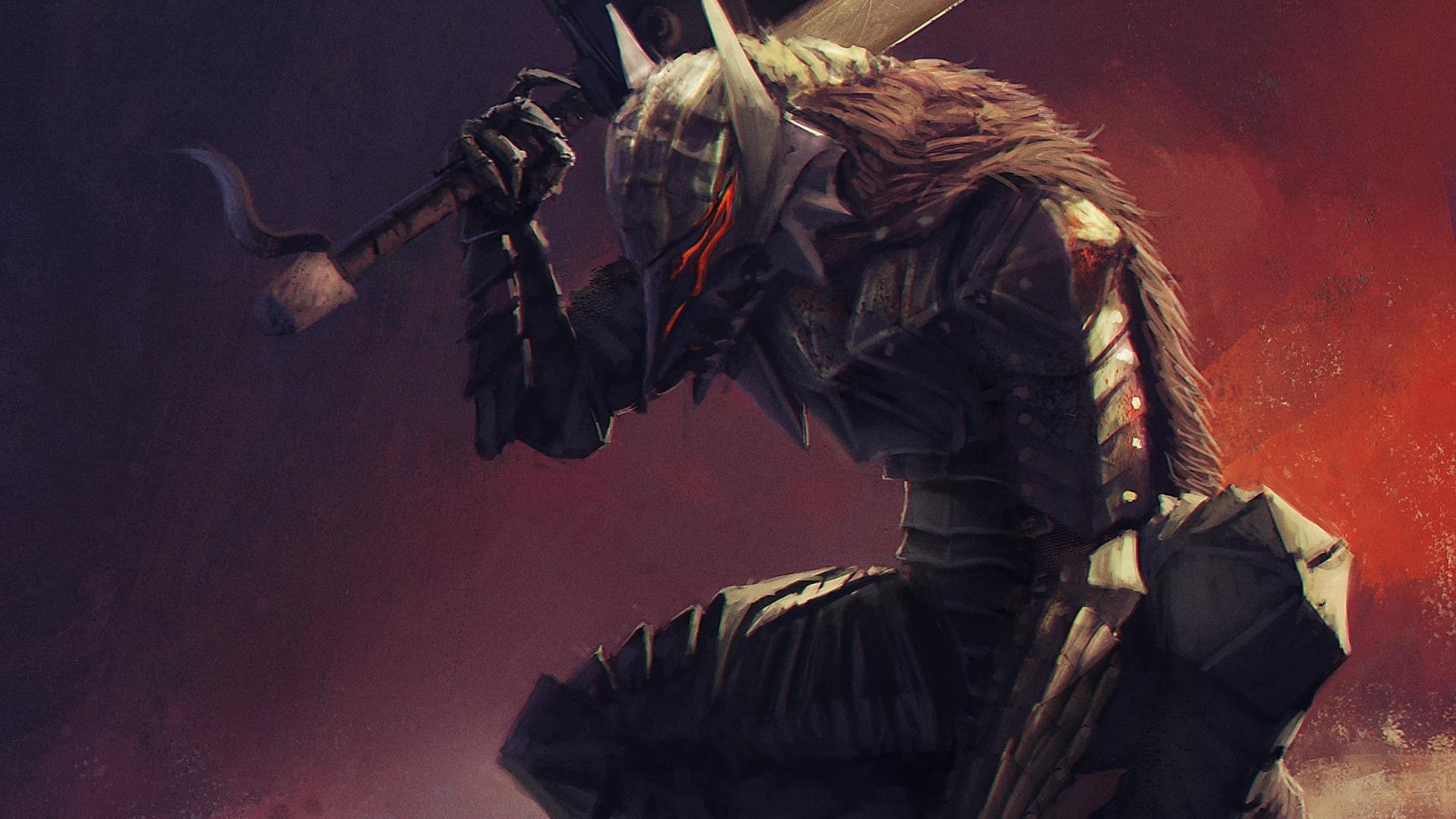 creature, Berserk, anime, 1080P, fantasy art, artwork, Guts, HD Wallpaper