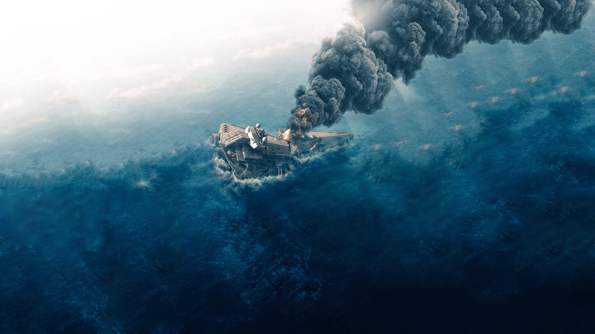 smoking, coral, travel, ocean, water, sea, Star Destroyer, aquatic sport, sport, nature, 1080P, underwater, reef, undersea, aerial, photo, nautical vessel, HD Wallpaper