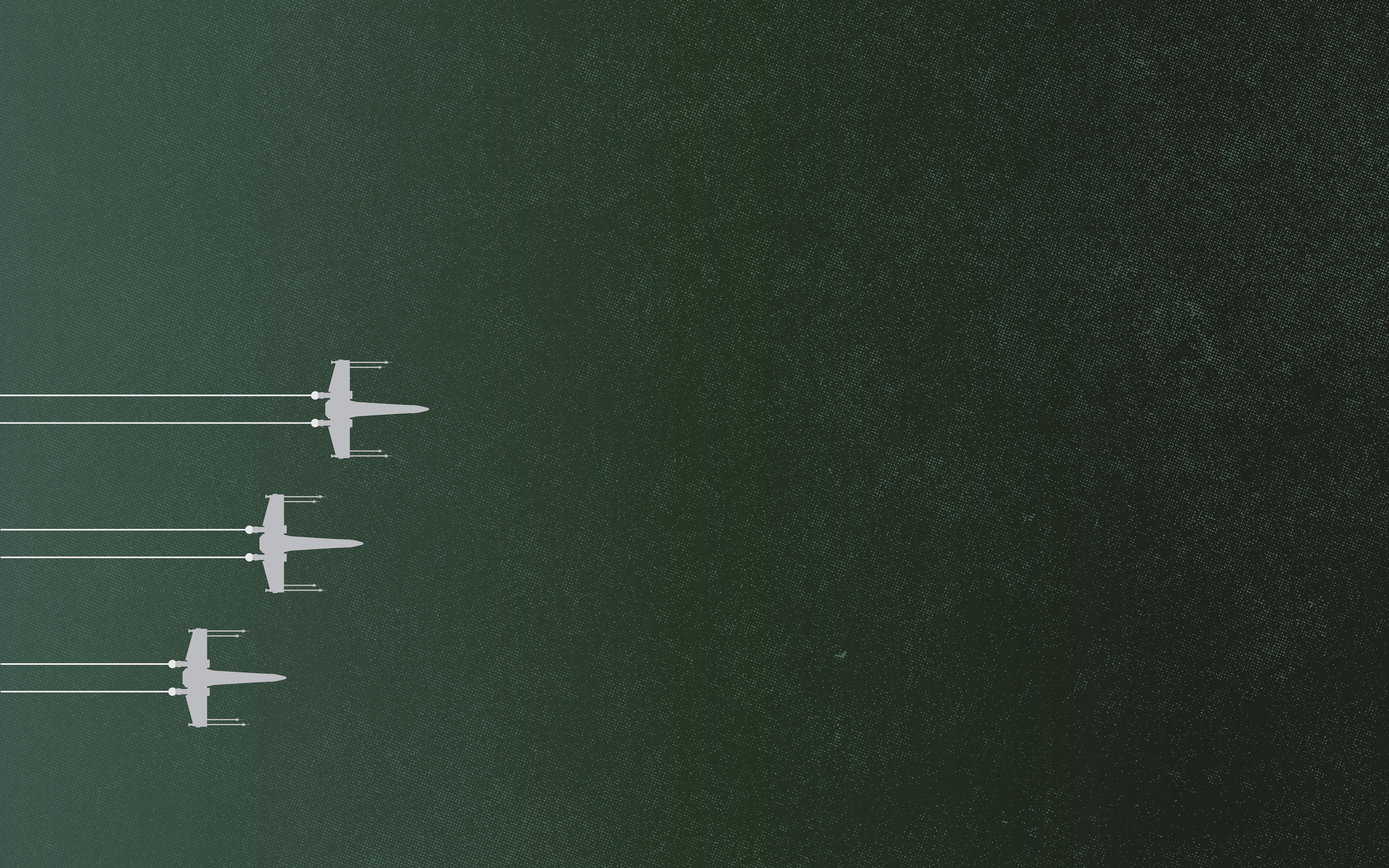 Star Wars, 4K, minimalism, X-wing, HD Wallpaper
