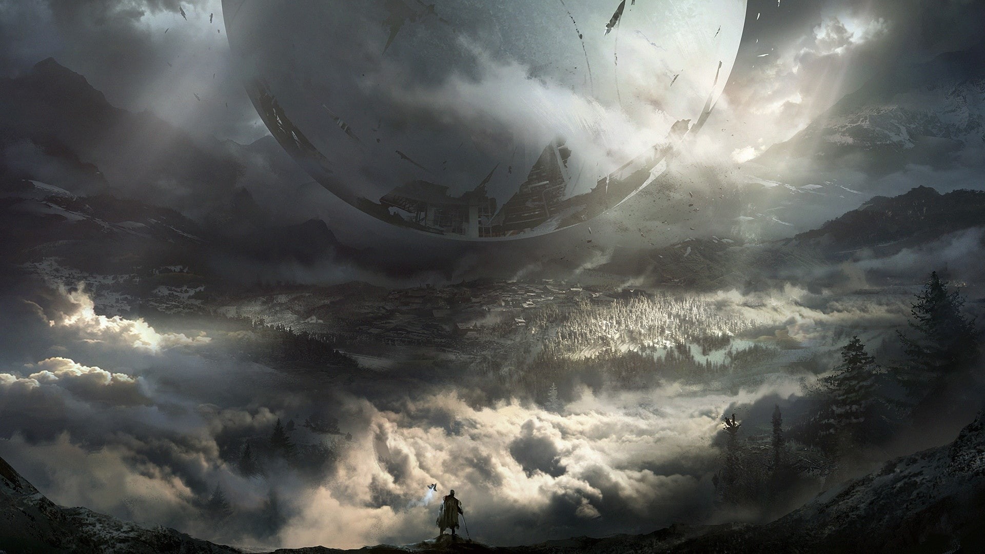 1080P, video games, Destiny 2, clouds, HD Wallpaper