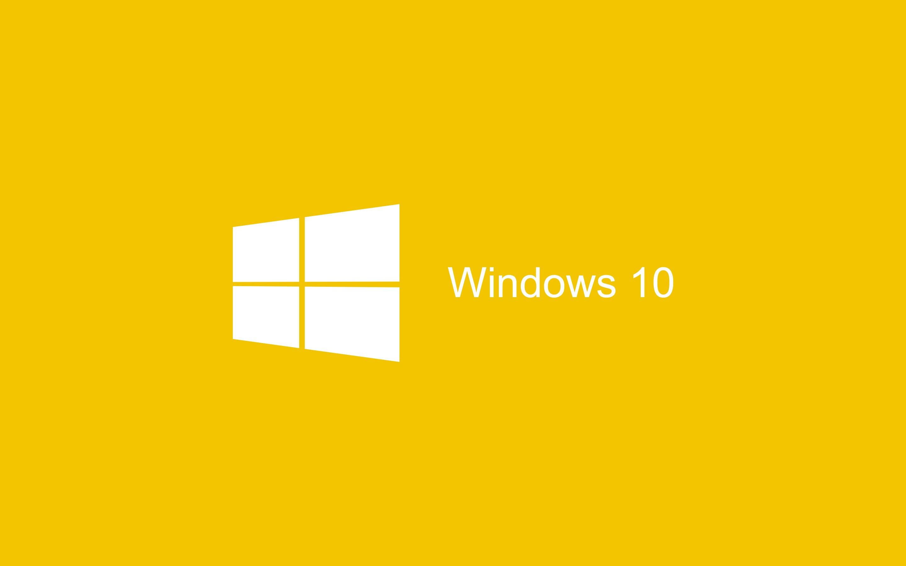background, yellow background, 2K, windows, yellow, windows 10, HD Wallpaper