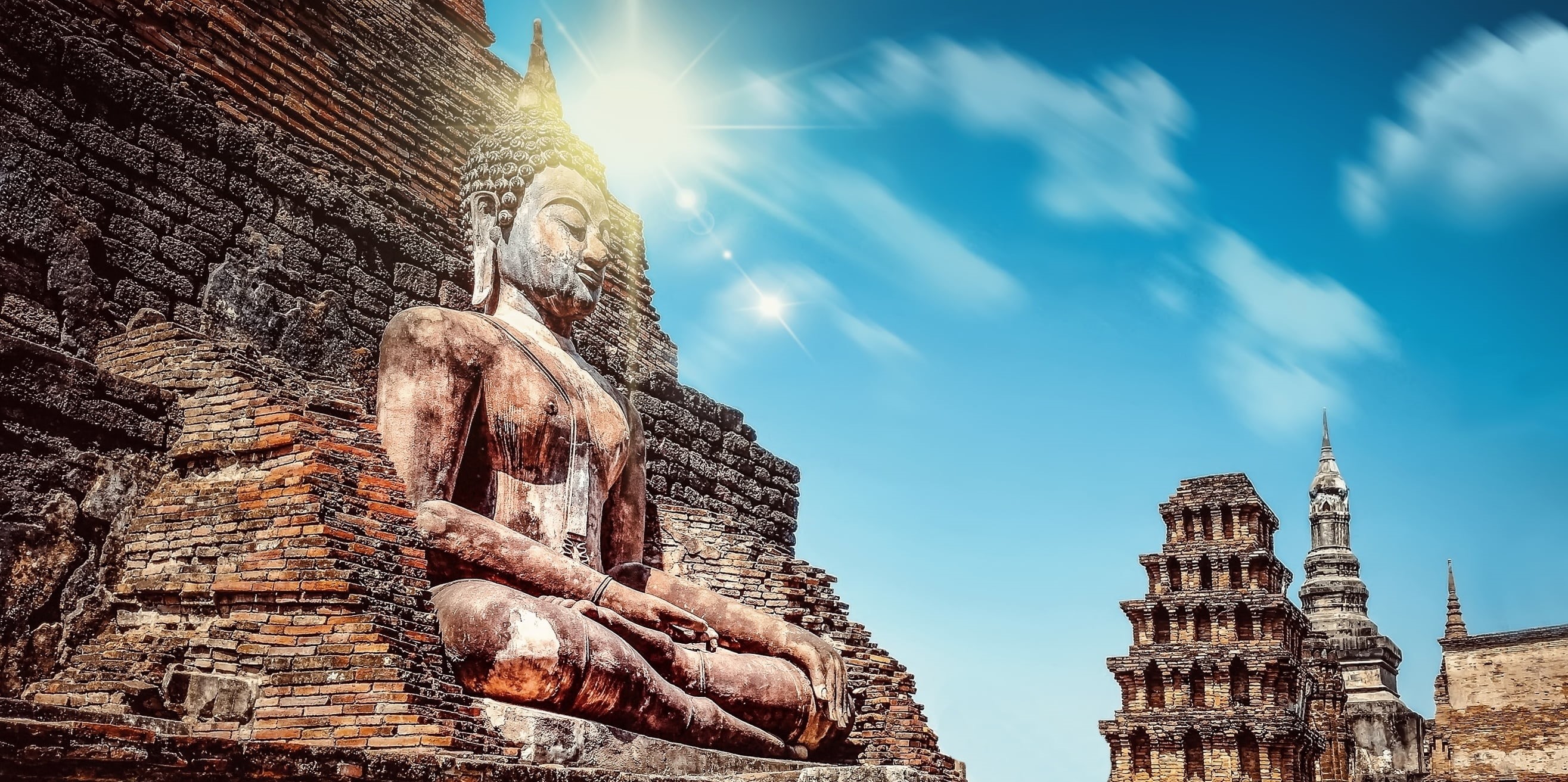 budhy statue, thailand, mystery, pyramid, craft, pagoda, daytime, cultures, buddhism, concrete, ancient, the secret of, outdoors, near, representation, HD Wallpaper