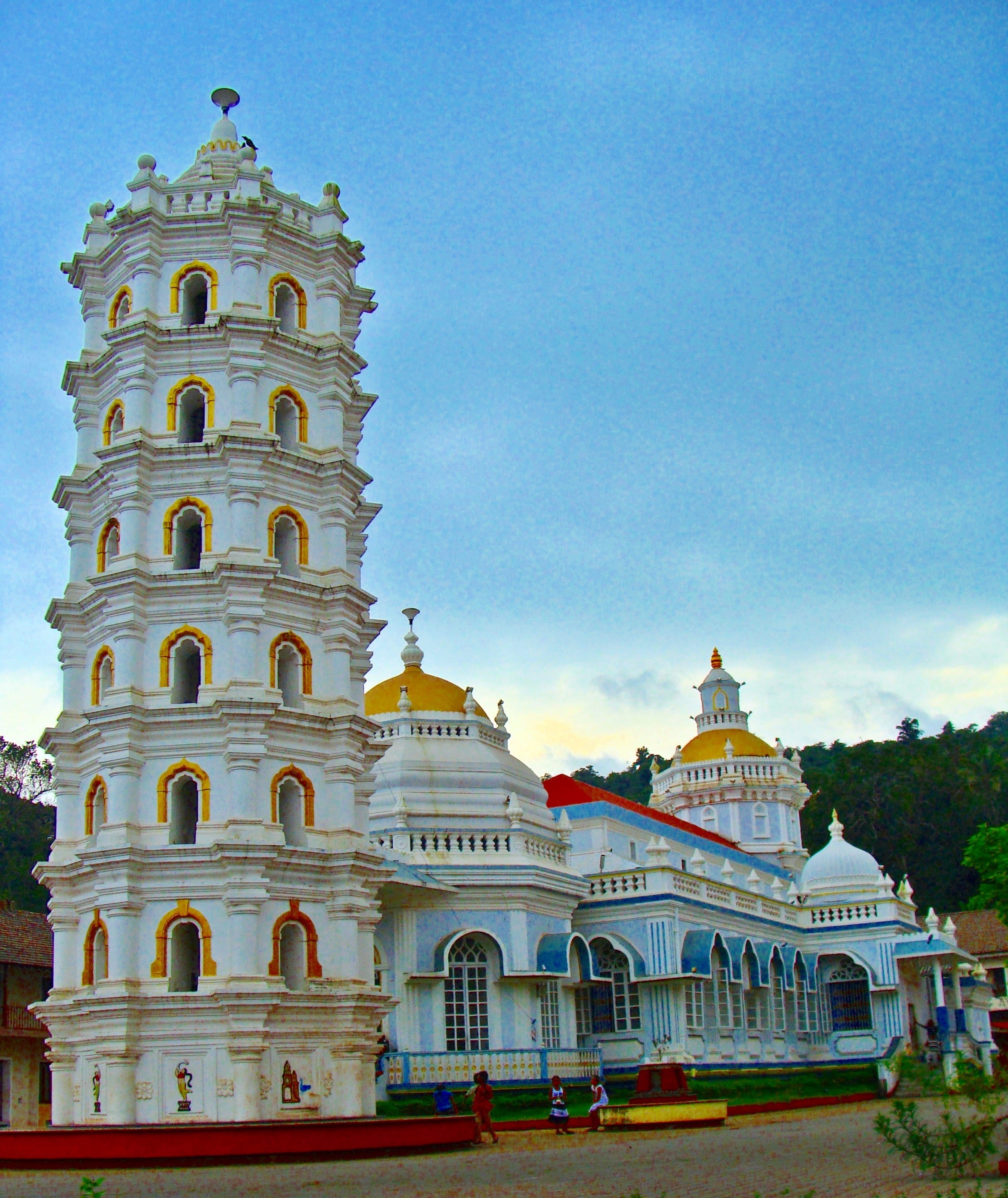 history, church, spirituality, built Structure, Goa, sky, 2K, europe, spire, no people, painted, landmark, place of worship, cultures, travel destinations, Phone HD Wallpaper