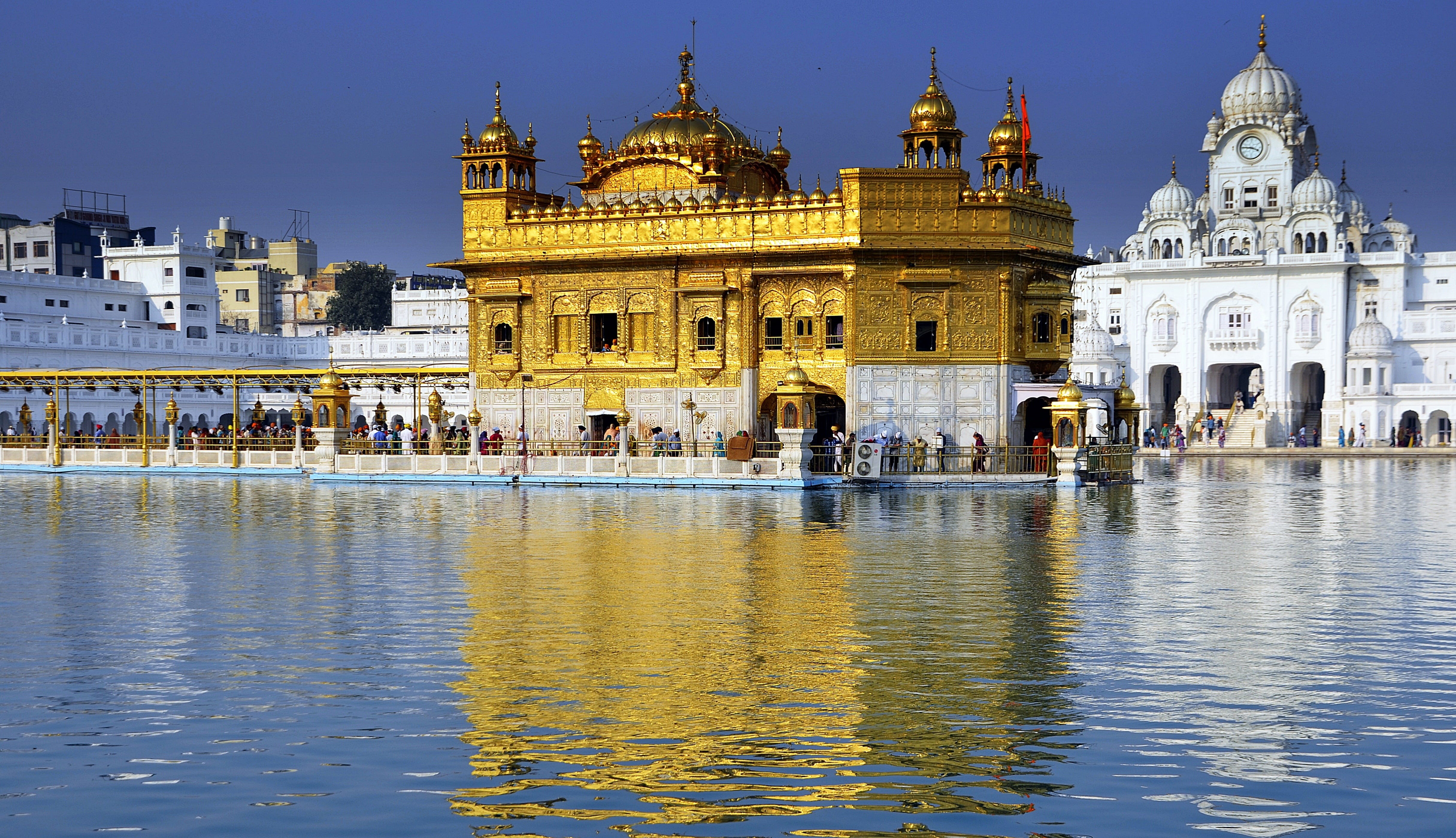tourism, amritsar, place of worship, travel, the past, water, waterfront, india, history, spirituality, religion, architecture, nature, travel destinations, HD Wallpaper