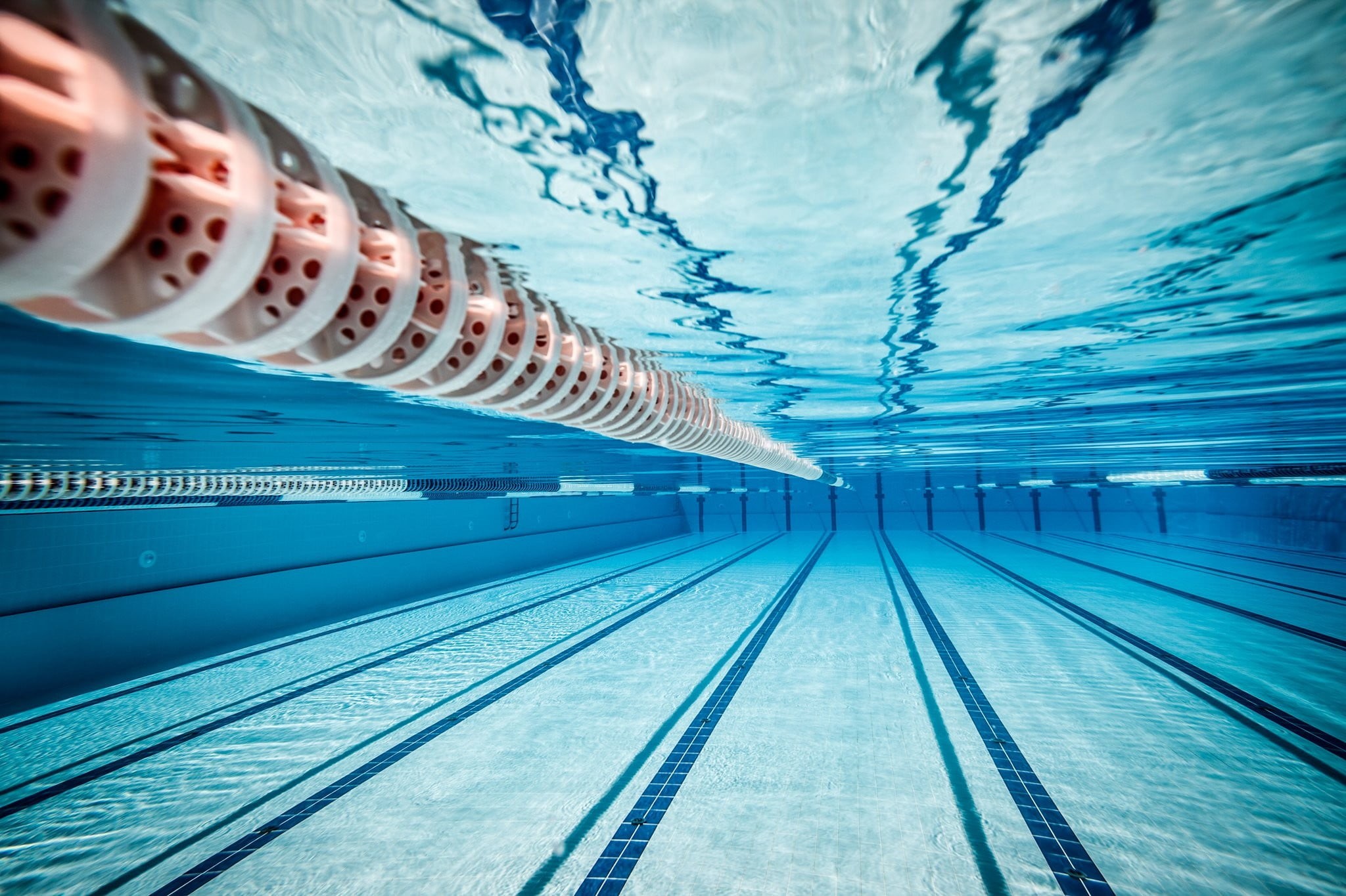 outdoors, motion, tiles, day, underwater, sport, cloud - sky, sea, water, competition, blue, swimming lane marker, turquoise colored, no people, lines, HD Wallpaper