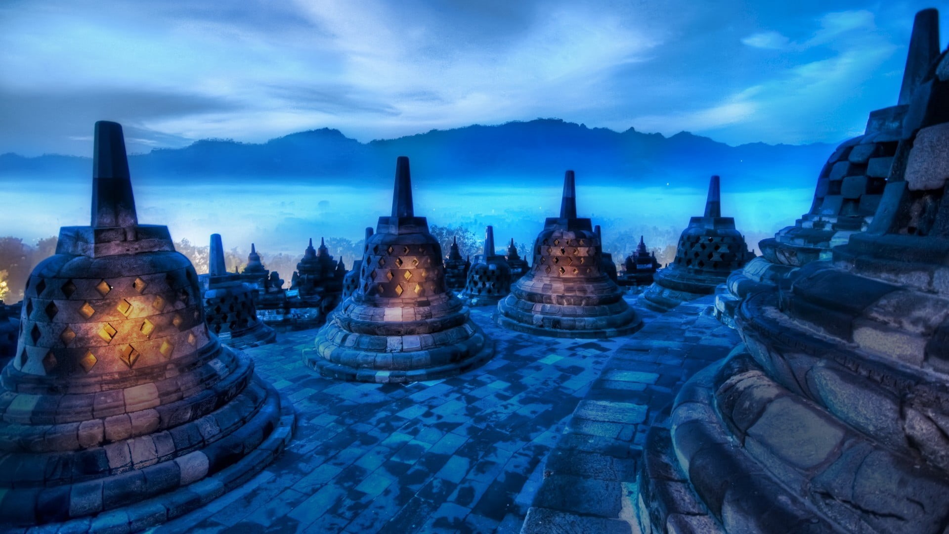 building exterior, built structure, spirituality, untitled, ancient civilization, belief, Indonesia, the past, no people, landscape, religion, travel destinations, HD Wallpaper