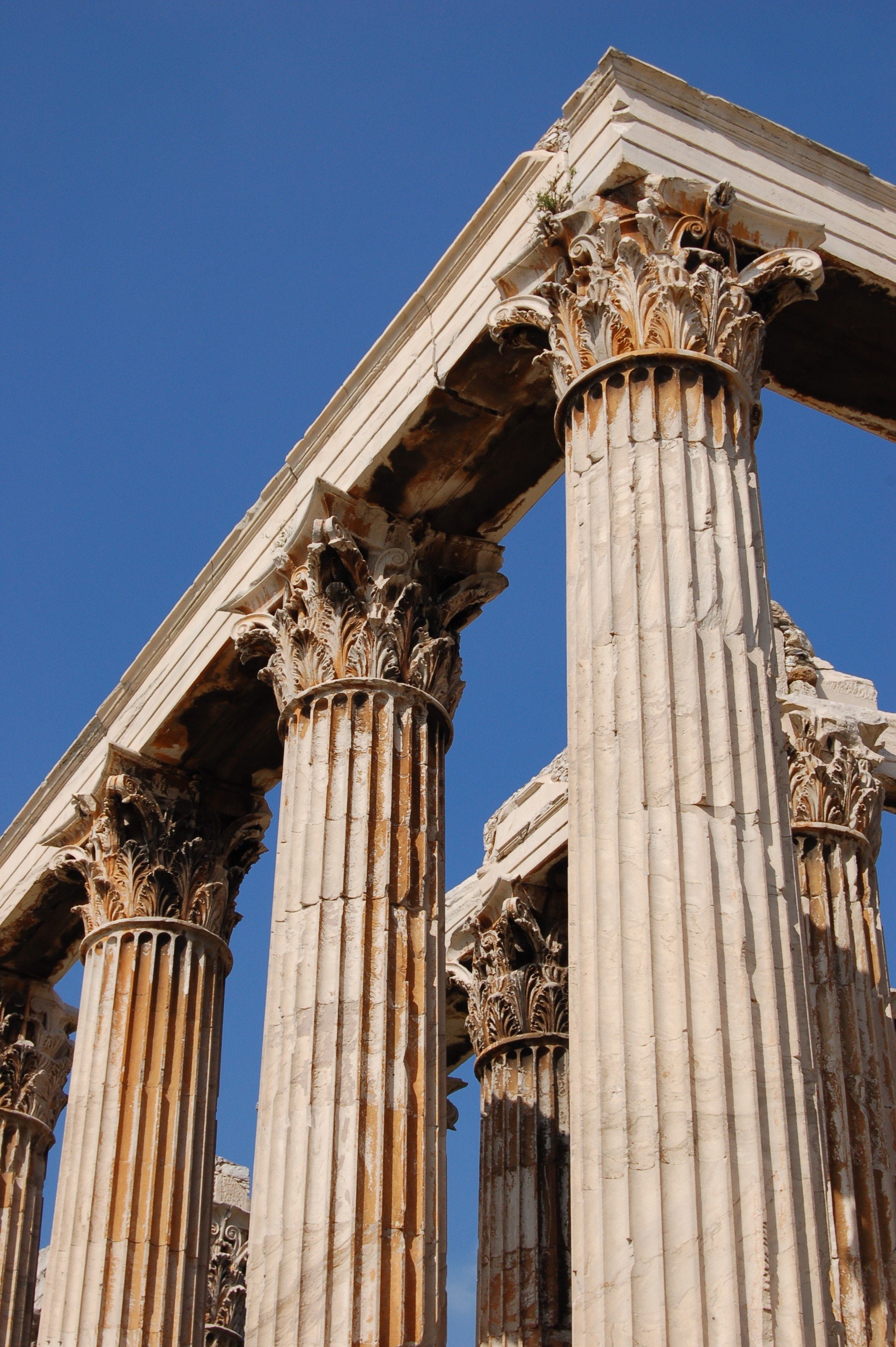 Temple of Olympian Zeus, building, Greece, Greek, 2K, Ancient, architecture, Phone HD Wallpaper