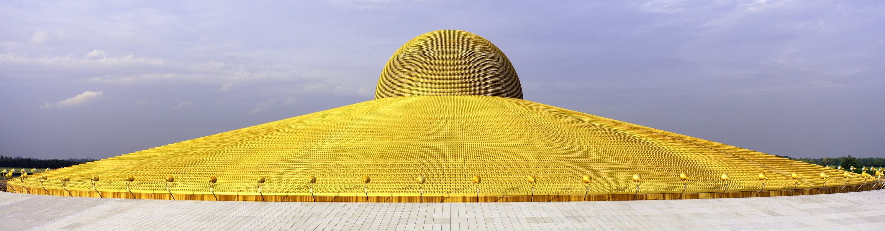 built structure, buddha, buddhism, gold, more than, monument, budhas, cloud - sky, temple, outdoors, nature, dome, dhammakaya pagoda, scenics - nature, HD Wallpaper
