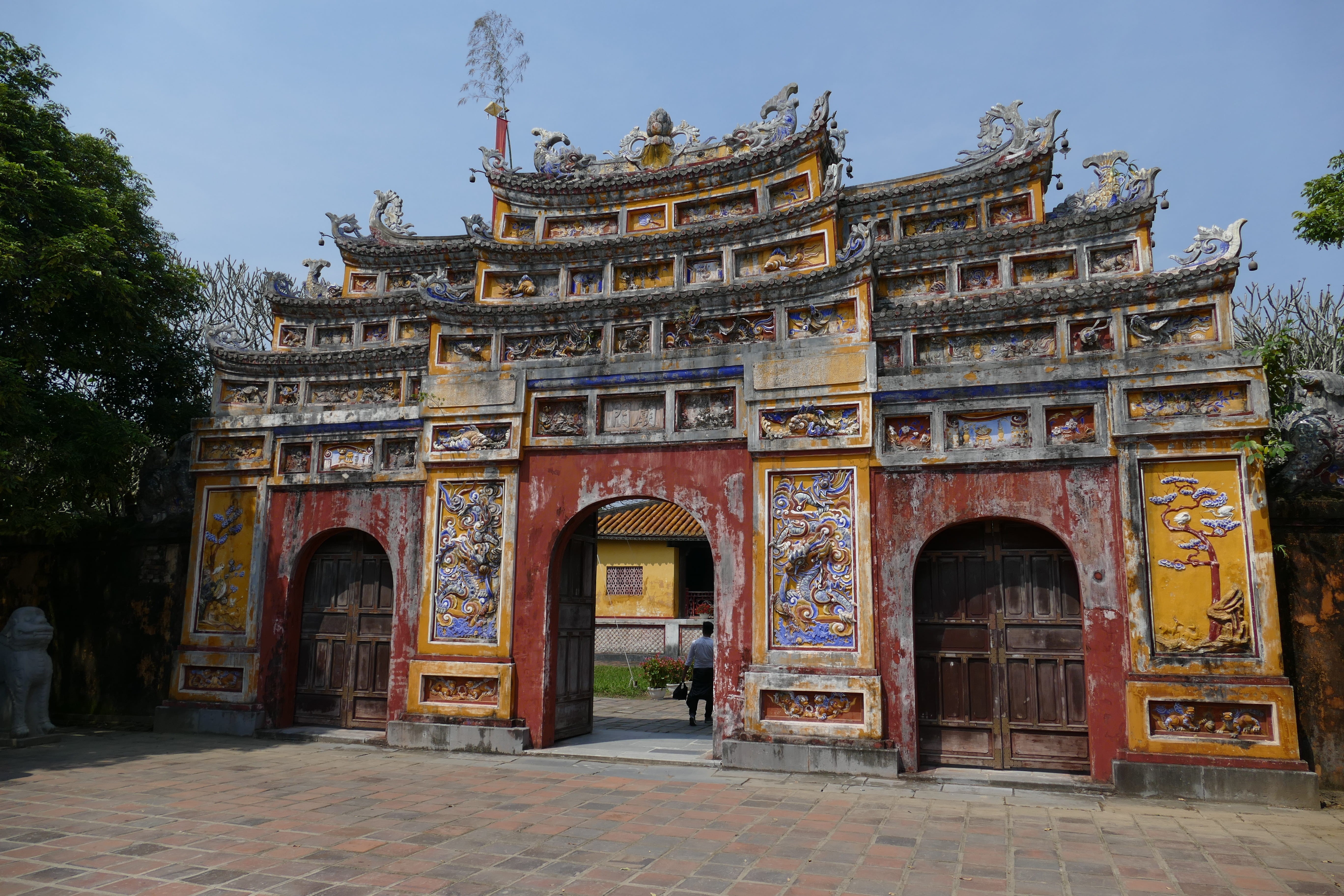 place of worship, world heritage, built structure, tree, nature, entrance, religion, 5K, Hue, no people, spirituality, places of interest, the past, portal, HD Wallpaper
