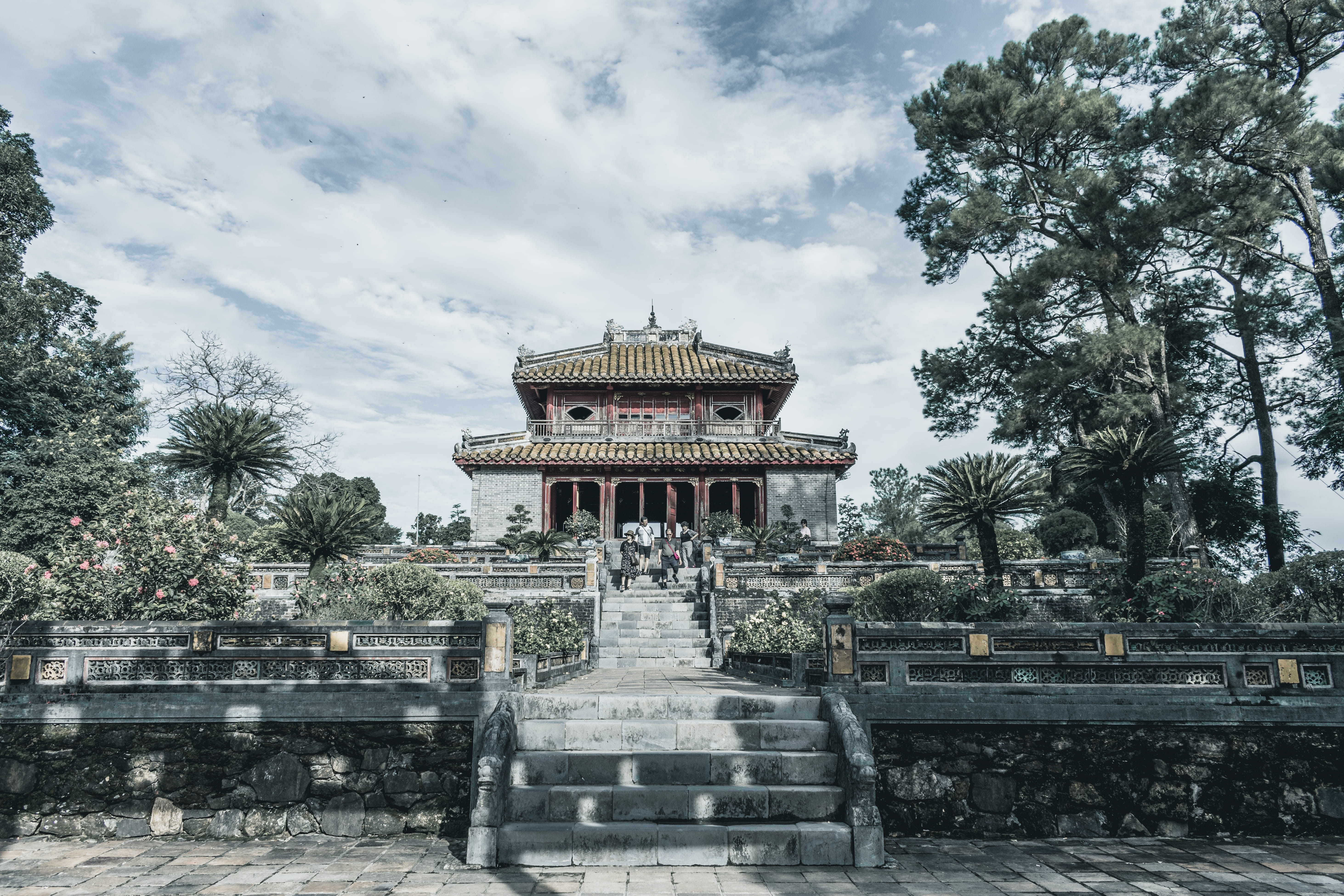 nature, outdoors, temple, the past, building, plant, sky, day, architecture, belief, hue, building exterior, place of worship, staircase, tourism, nomad, HD Wallpaper