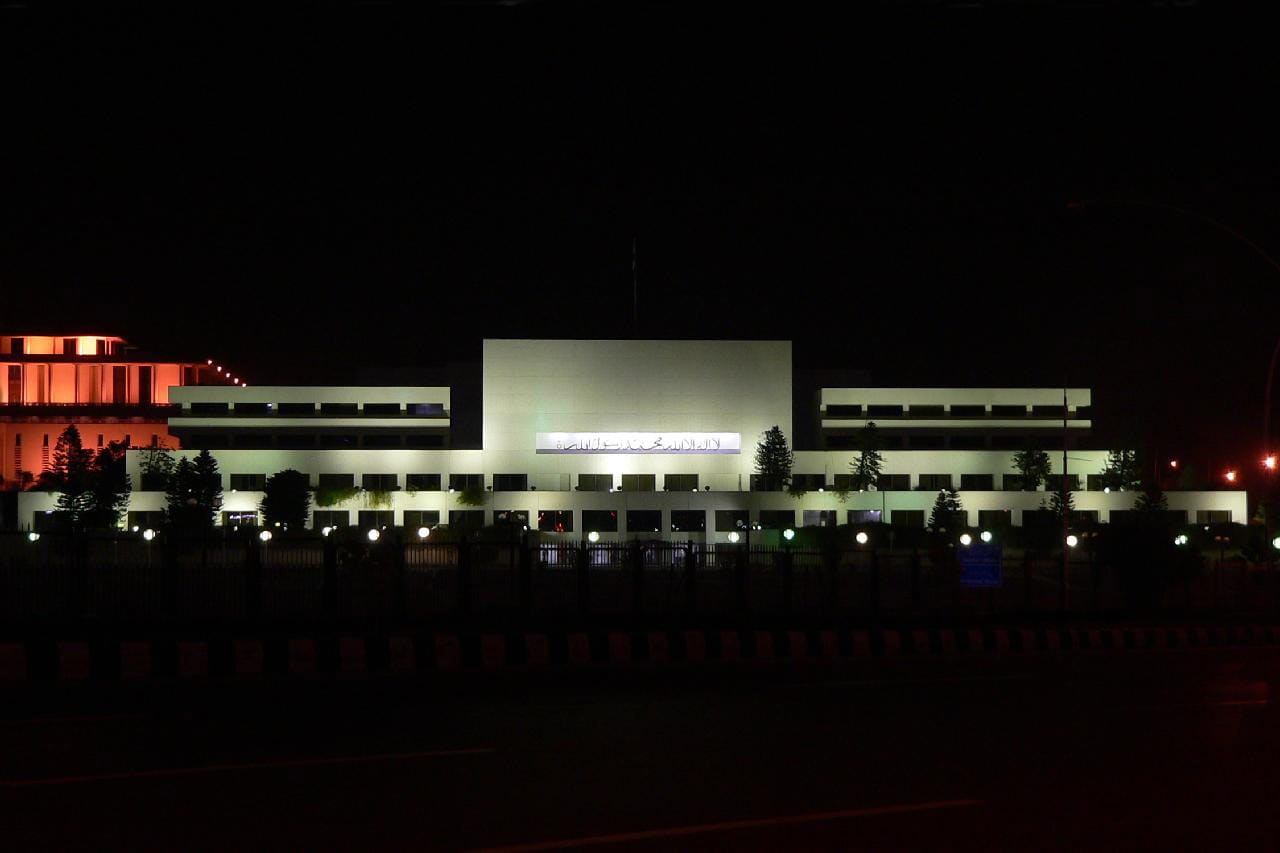 national, stage, architecture, Pakistan, Islamabad, city, assembly, night, no people, National Assembly, building exterior, nature, dark, nightlife, city life, HD Wallpaper
