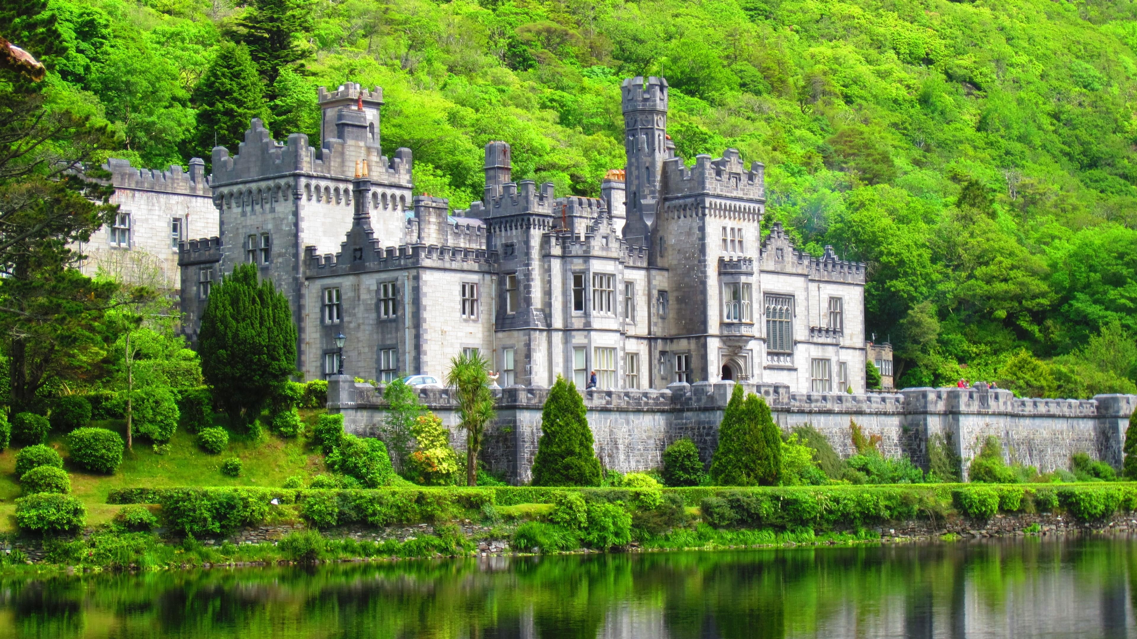 ireland, 4K, europe, water, castle, nature, HD Wallpaper