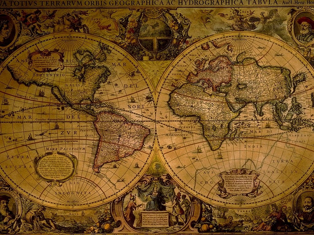480P, hd, Ancient, world, abstract, Map, art, d, cg, HD Wallpaper