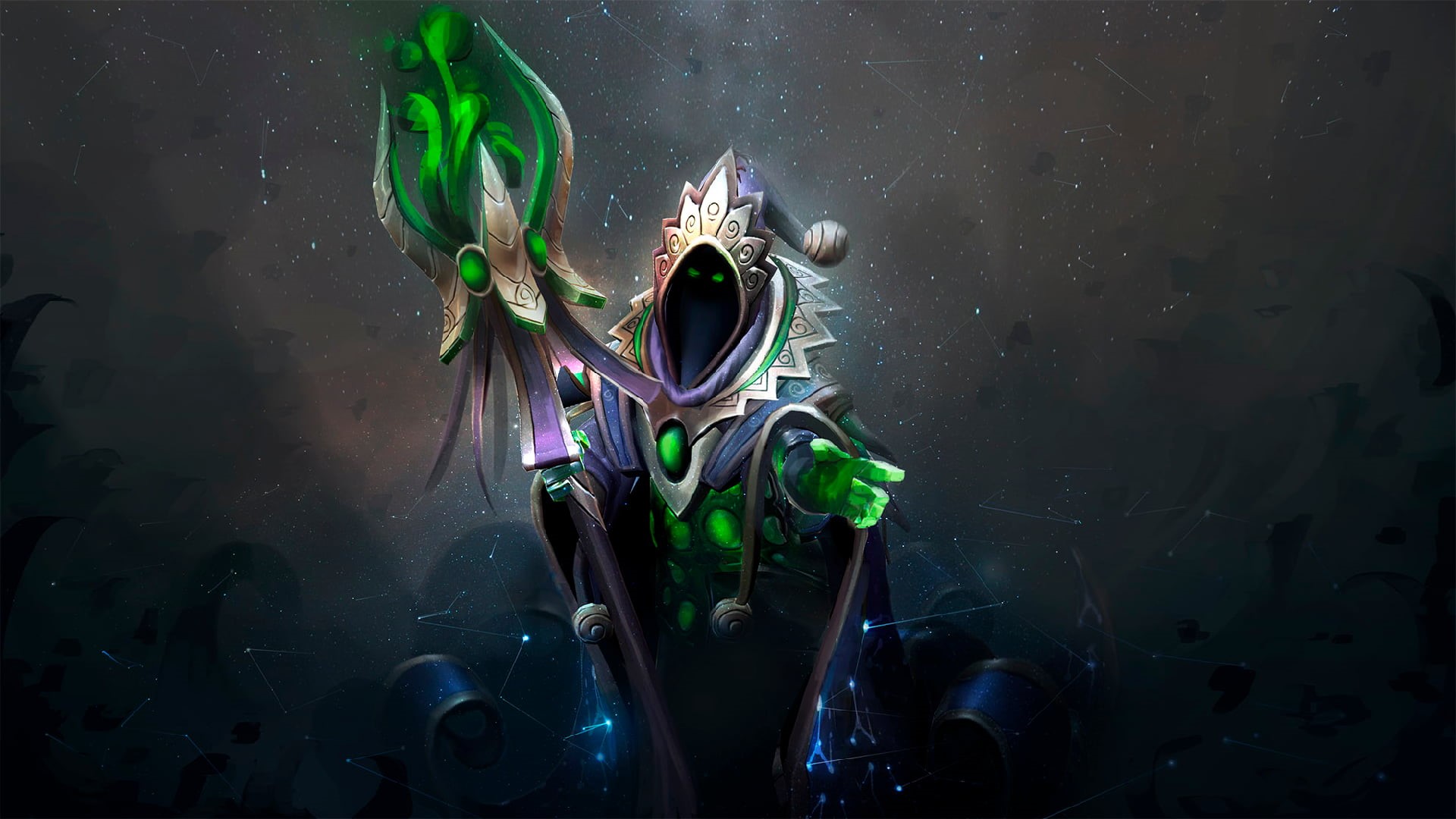 nature, rubick, monster, glass - material, green, water, creativity, transparent, purple, day, hero, still life, no people, wet, Defense of the ancient, HD Wallpaper