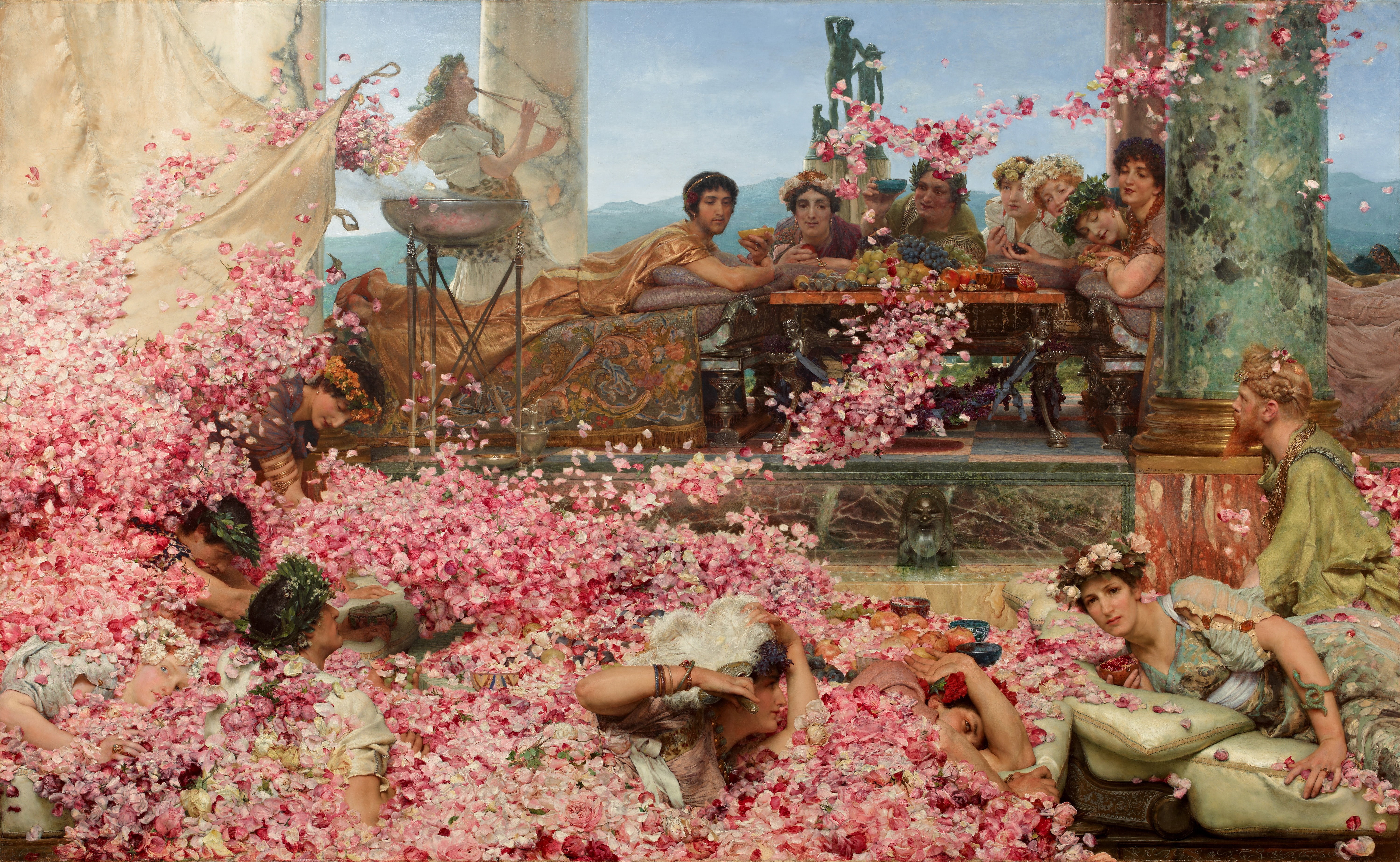 classic art, Ancient Rome, Lawrence Alma-Tadema, rose, 5K, HD Wallpaper