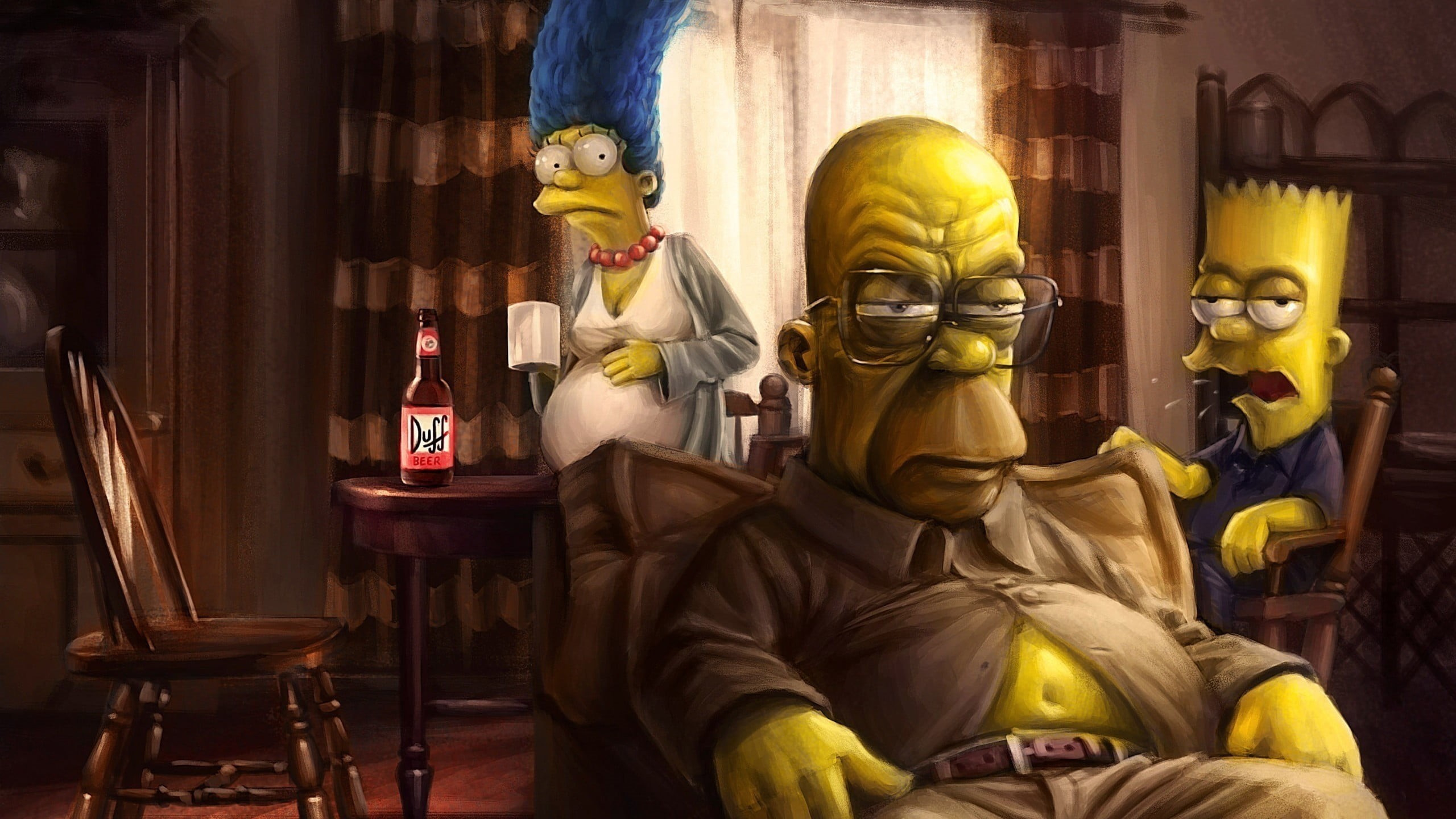 artwork, simpsons, statue, night, Homer Simpson, architecture, no People, indoors, belief, place of worship, adult, The Simpsons, Breaking Bad, HD Wallpaper