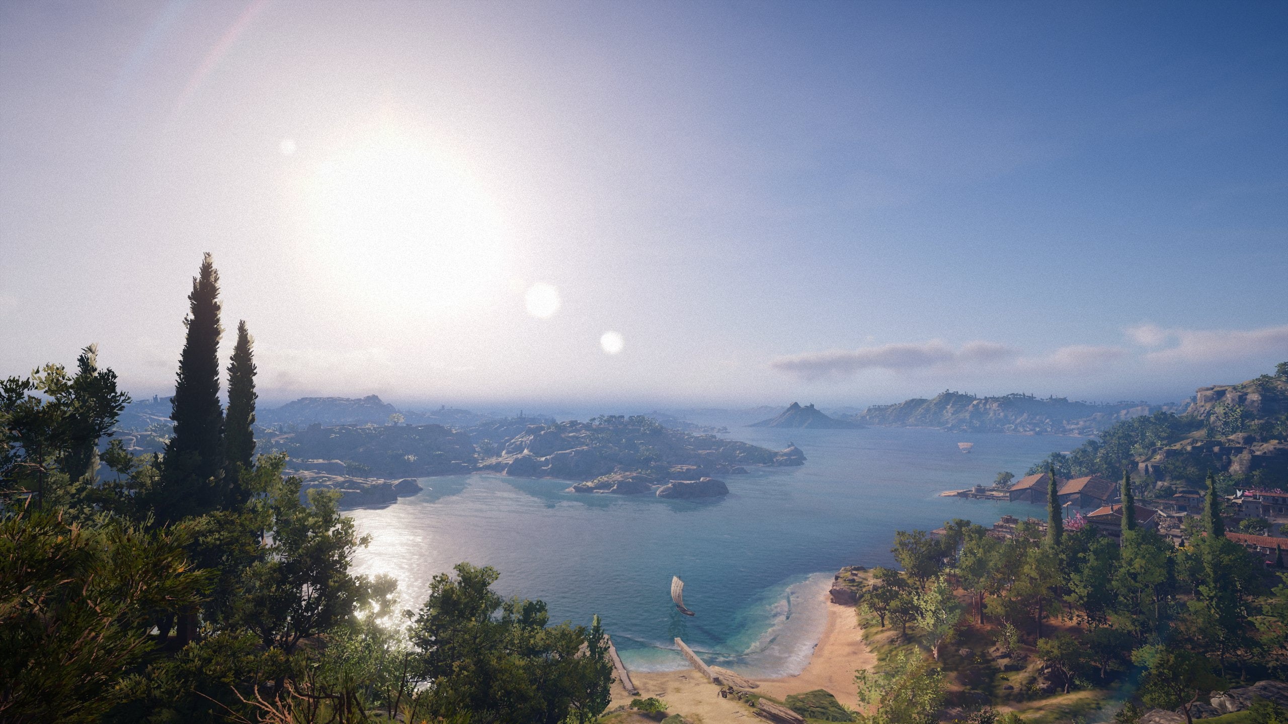 Assassins Creed: Odyssey, 2K, video games, Assassins Creed, screen shot, landscape, HD Wallpaper
