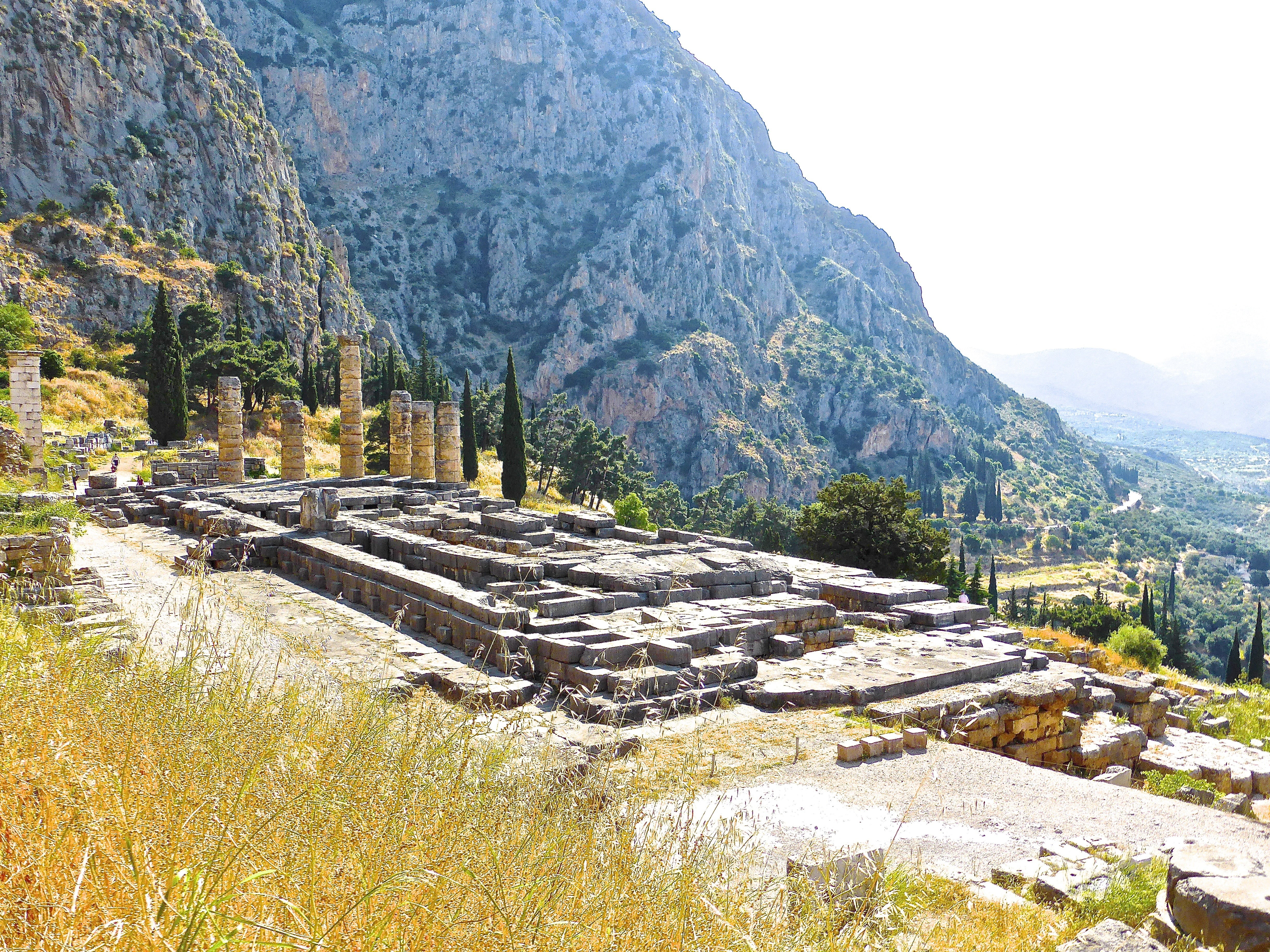 day, old ruin, archaeological, outdoors, temple, nature, non-urban scene, ancient, ruined, unesco, greece, plant, classic, built structure, archaeology, HD Wallpaper