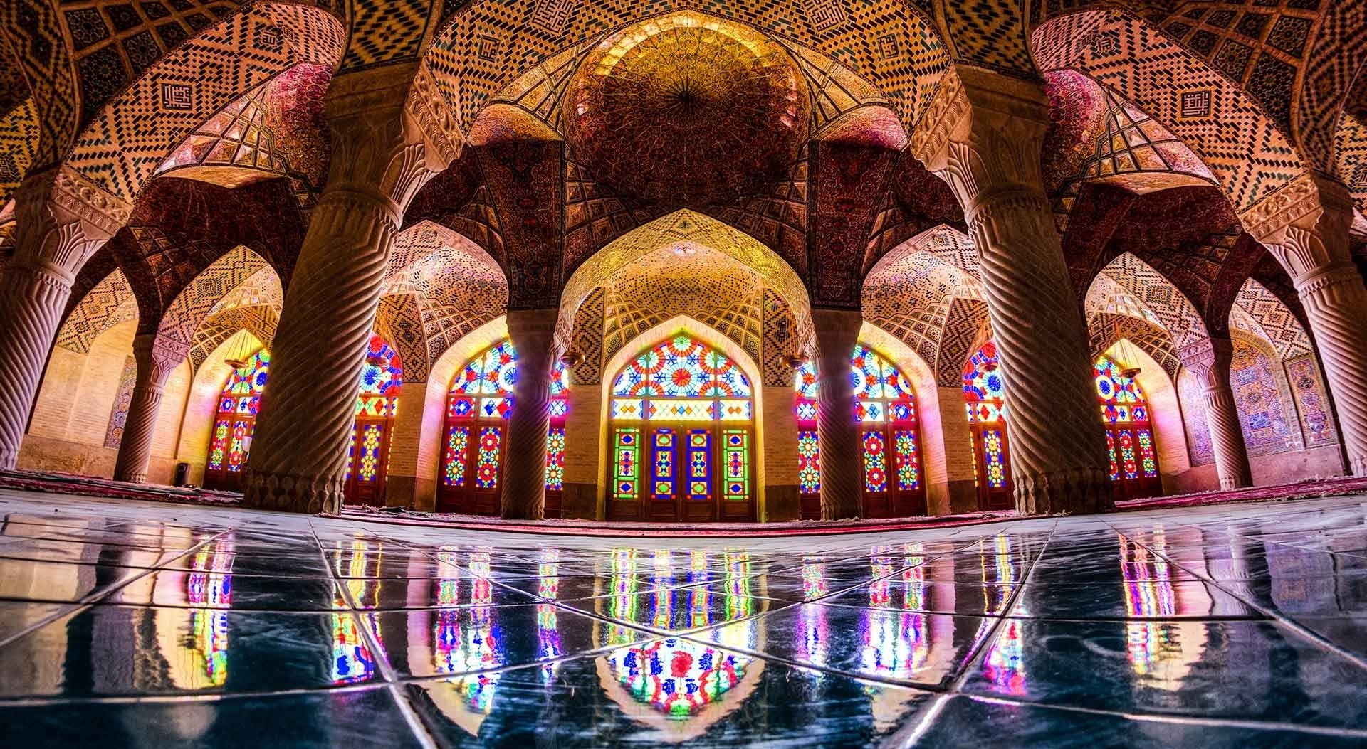 mulk, nasir, Architecture, Inside, nasiralmulk, iran, pinkmosque, mosque, 1080P, al, HD Wallpaper
