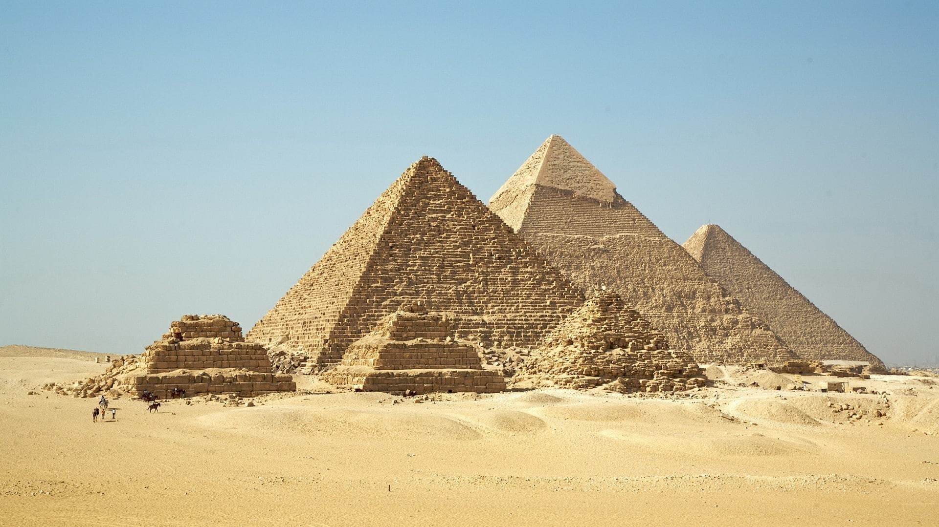Pyramids of Giza, 1080P, Africa, architecture, Egypt, ancient, HD Wallpaper