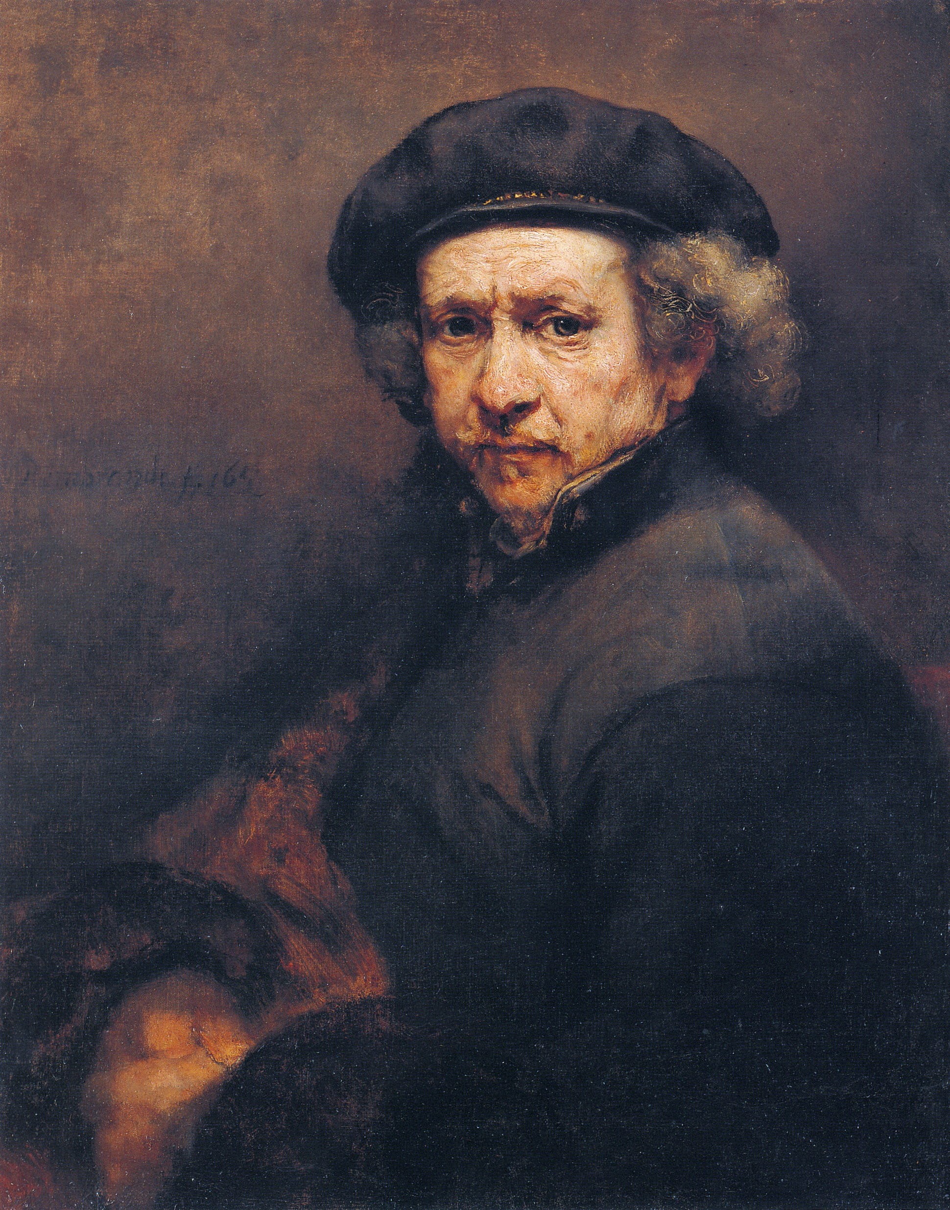 night, wall - building feature, warning sign, spooky, rembrandt, van, portrait, one animal, 1080P, man, men, mammal, looking at camera, rijn, oil painting, Phone HD Wallpaper