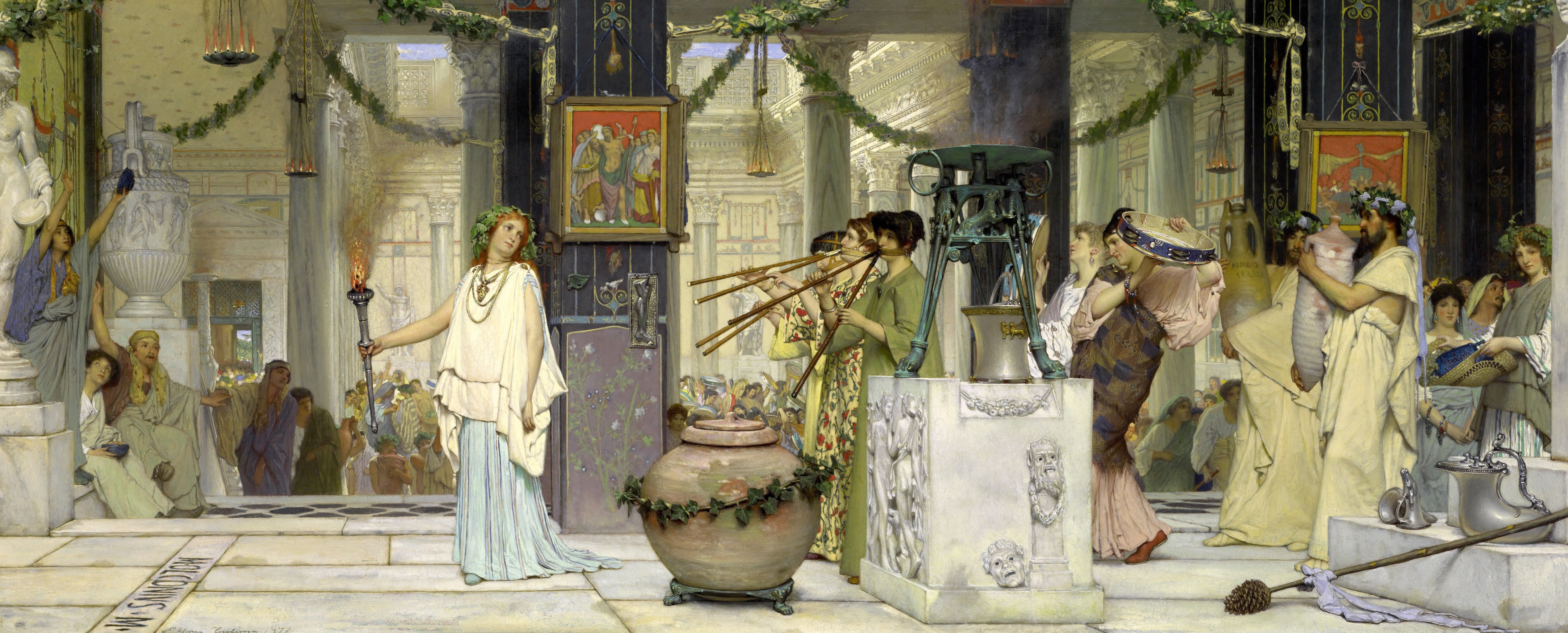 Lawrence Alma-Tadema, picture, 5K, The Grape Harvest Festival, history, genre, HD Wallpaper
