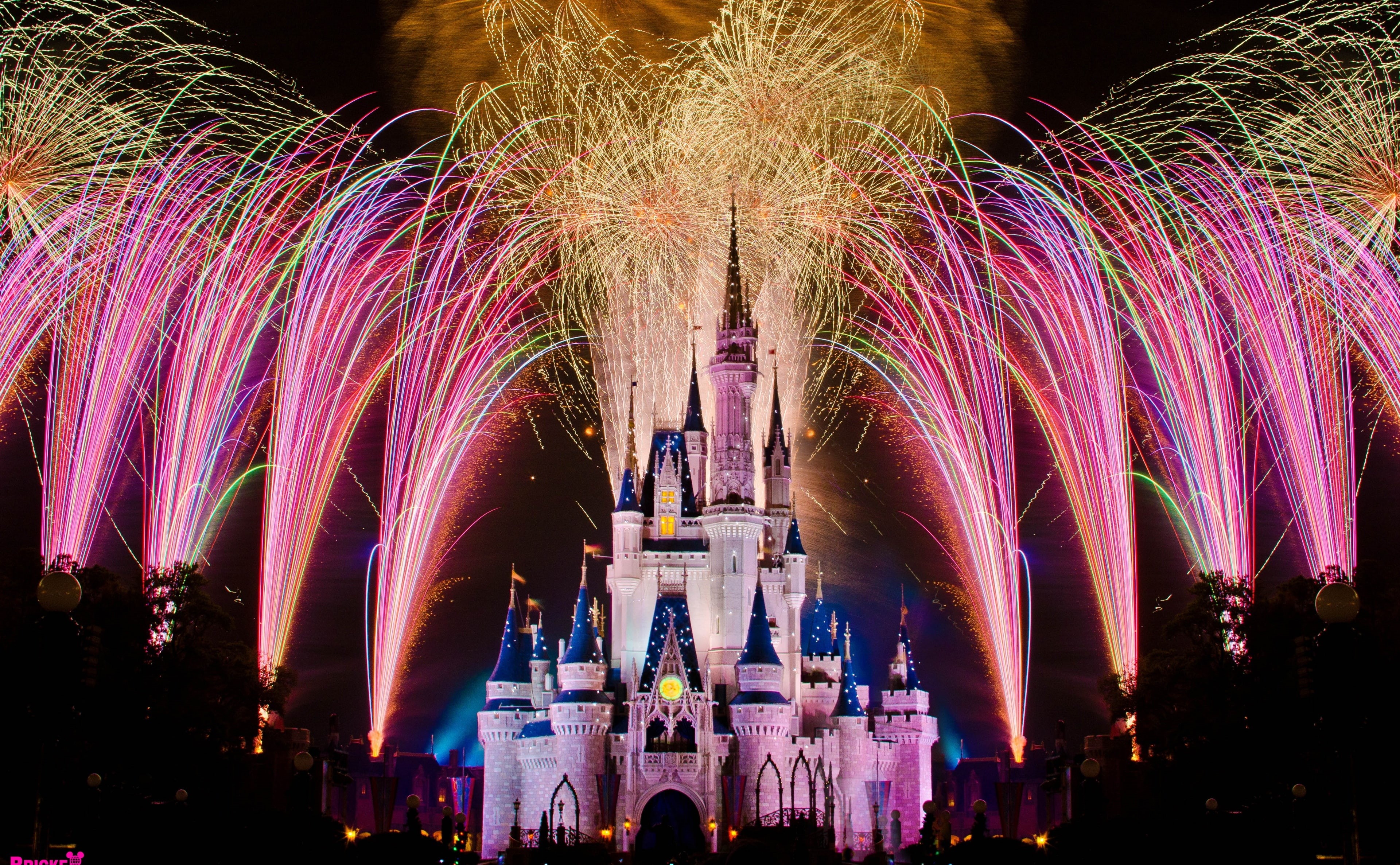 built structure, Florida, blurred motion, sky, building exterior, pink color, travel destinations, motion, cinderella, castle, tourism, illuminated, Orlando, HD Wallpaper