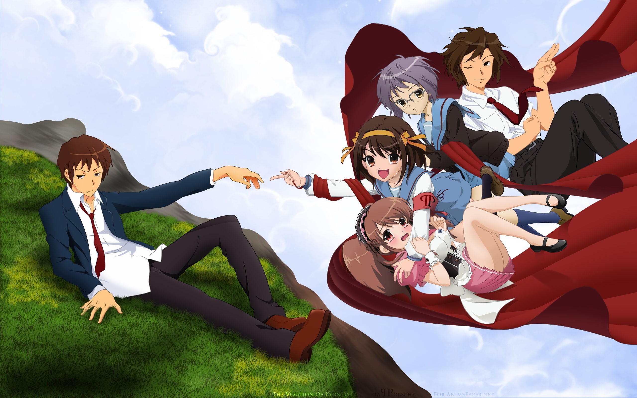 haruhi, anime, suzumiya, the, melancholy, hd, cartoon/comic, adam, 2K, creation, HD Wallpaper