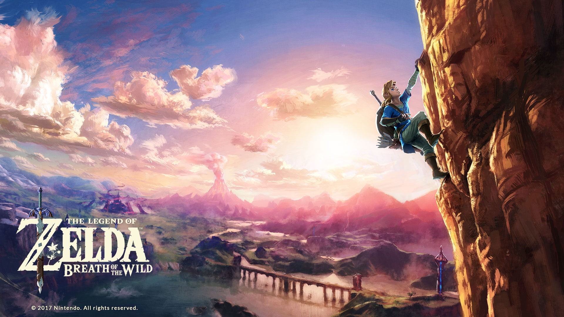 land, sport, rock climbing, risk, communication, outdoors, Nintendo 3DS, cloud - sky, sky, The Legend of Zelda, The Legend of Zelda: Breath of the Wild, HD Wallpaper