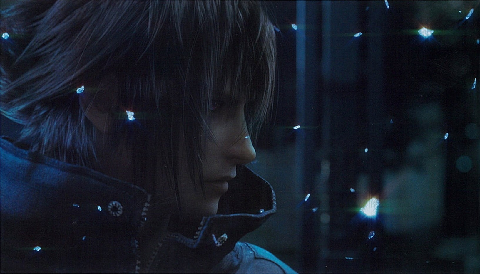side view, Final Fantasy XV, striffe, night, bangs, hairstyle, adult, real people, headshot, 720P, hair, close-up, women, contemplation, indoors, nightlife, HD Wallpaper