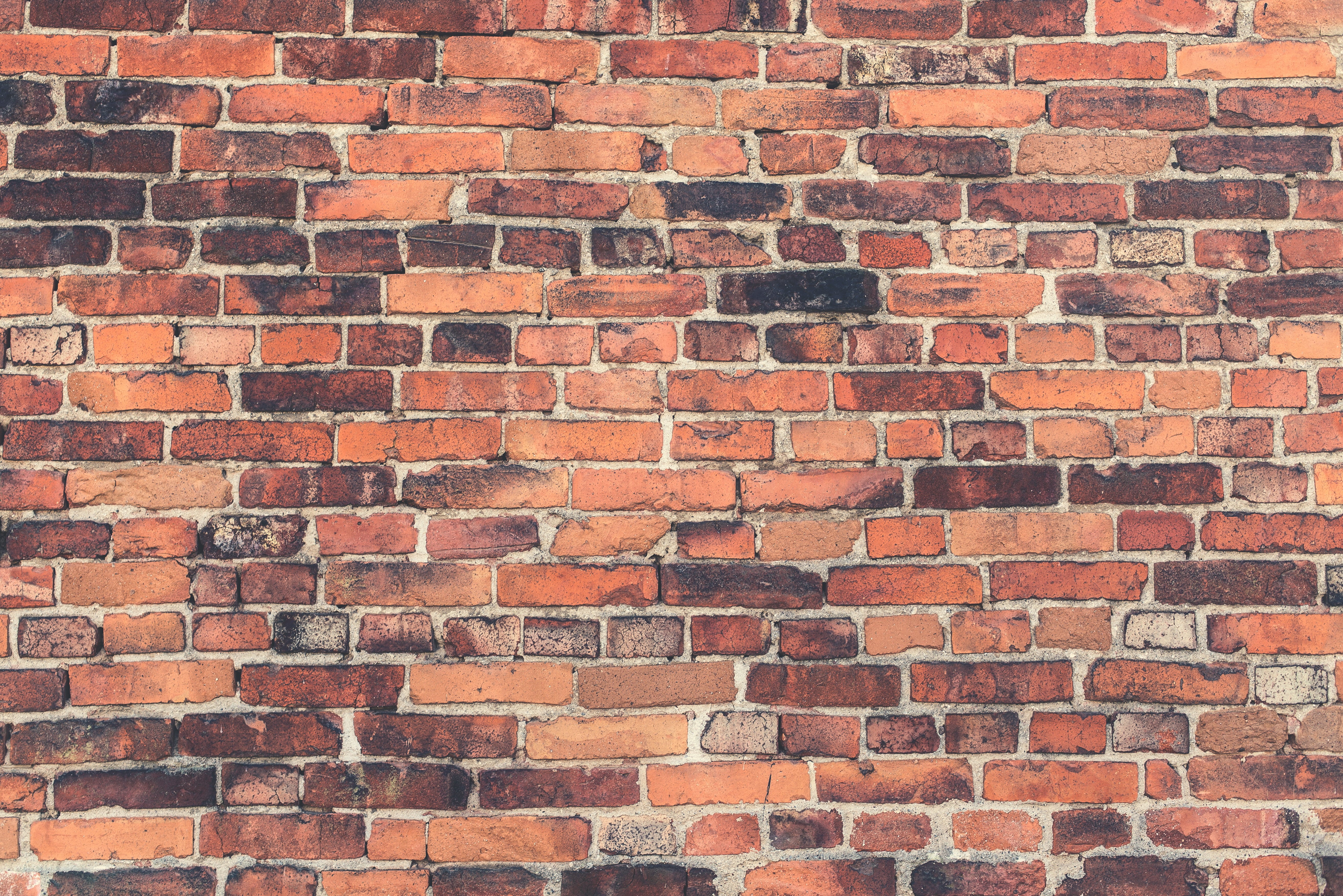 close-up, full frame, architecture, no people, 5K, building exterior, backgrounds, maroon, brown, texture, brick wall, outdoors, pattern, bricks, arrangement, HD Wallpaper