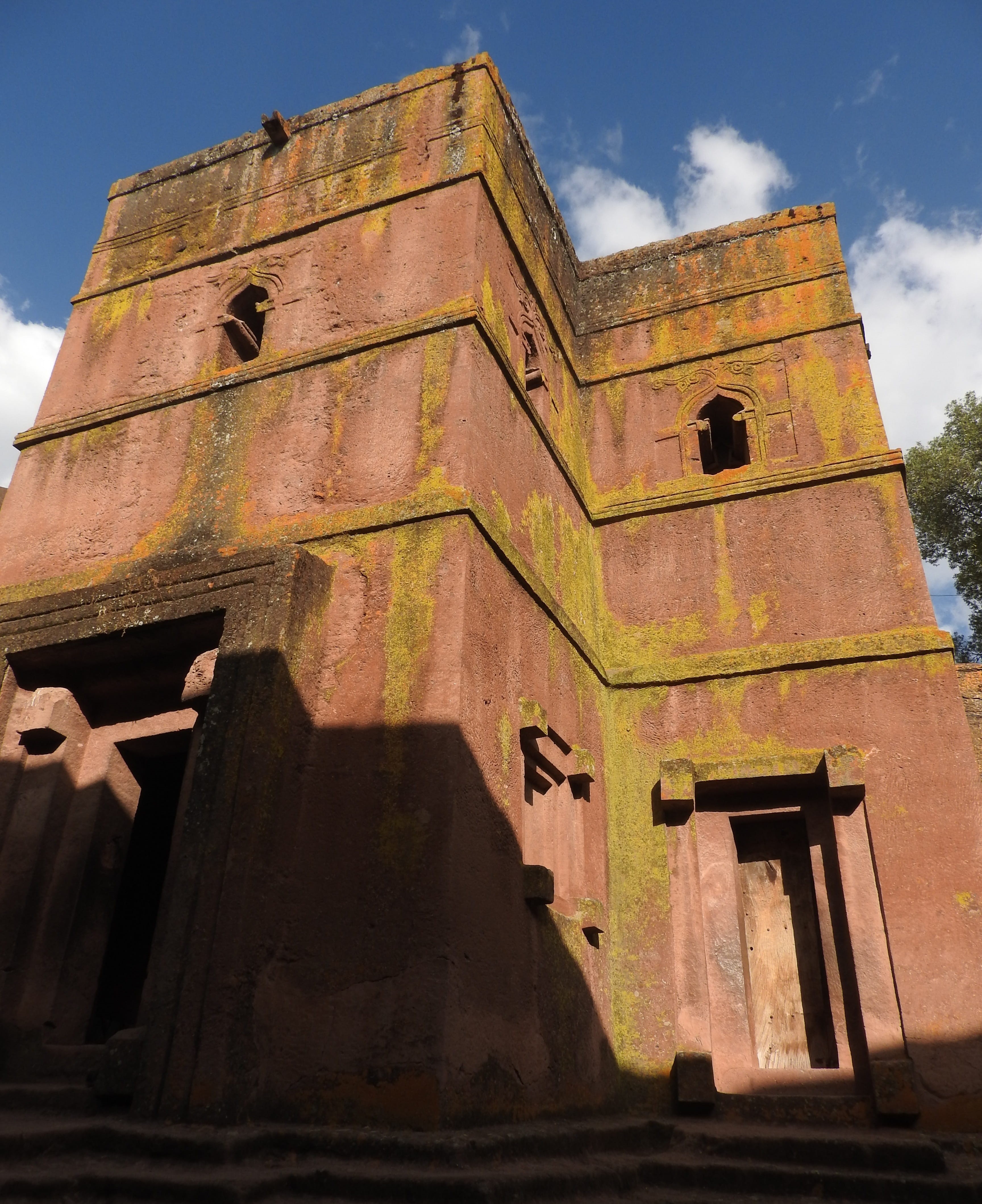 day, sunlight, building, place of worship, Rock Church, outdoors, belief, building exterior, 4K, Lalibela, the past, religion, architecture, cloud - sky, Phone HD Wallpaper