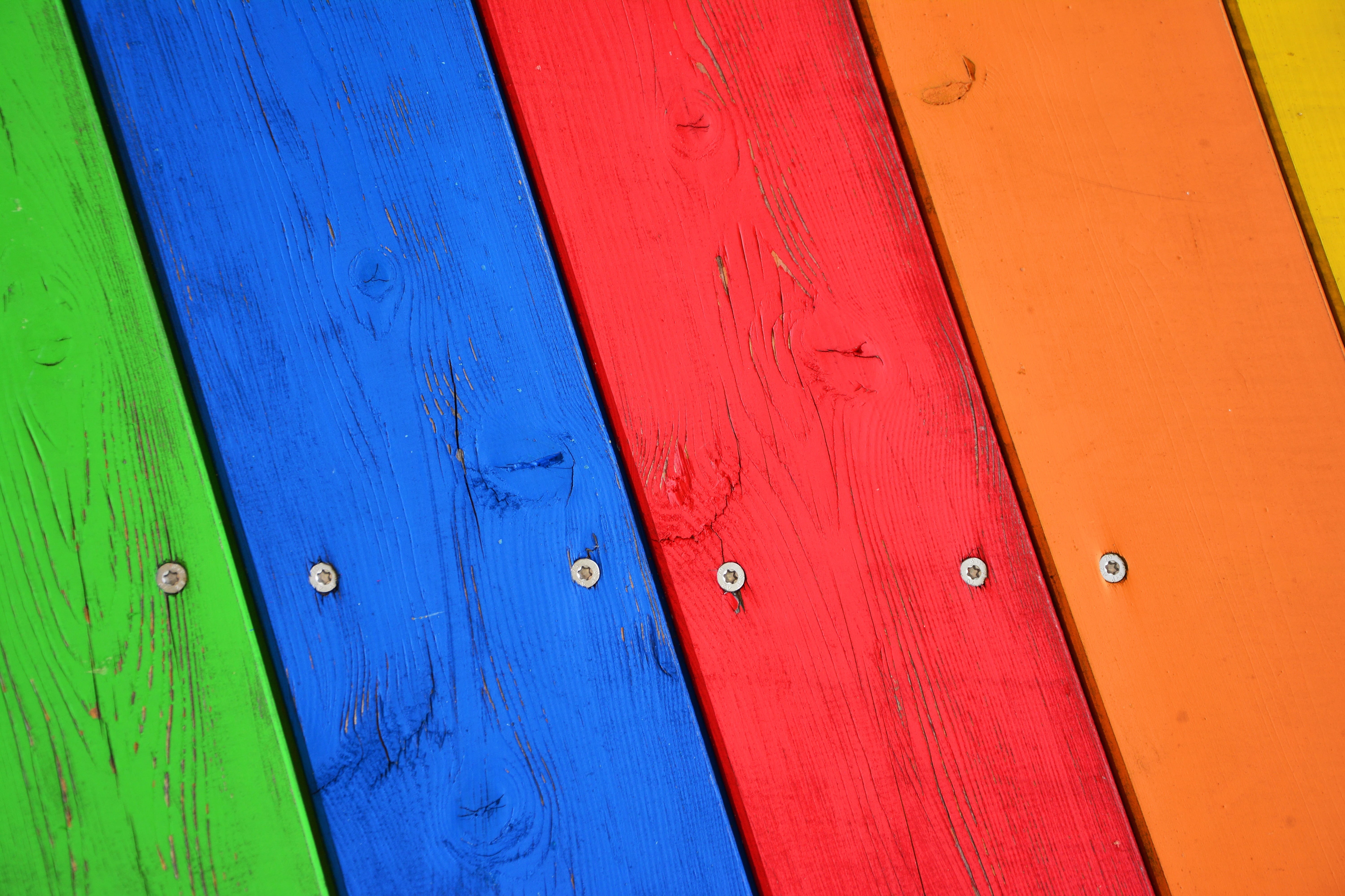 red, day, metal, wooden, vibrant color, wood - Material, wooden structure, color, wood, blue, surface, board, pattern, wood grain, full frame, colorful, HD Wallpaper