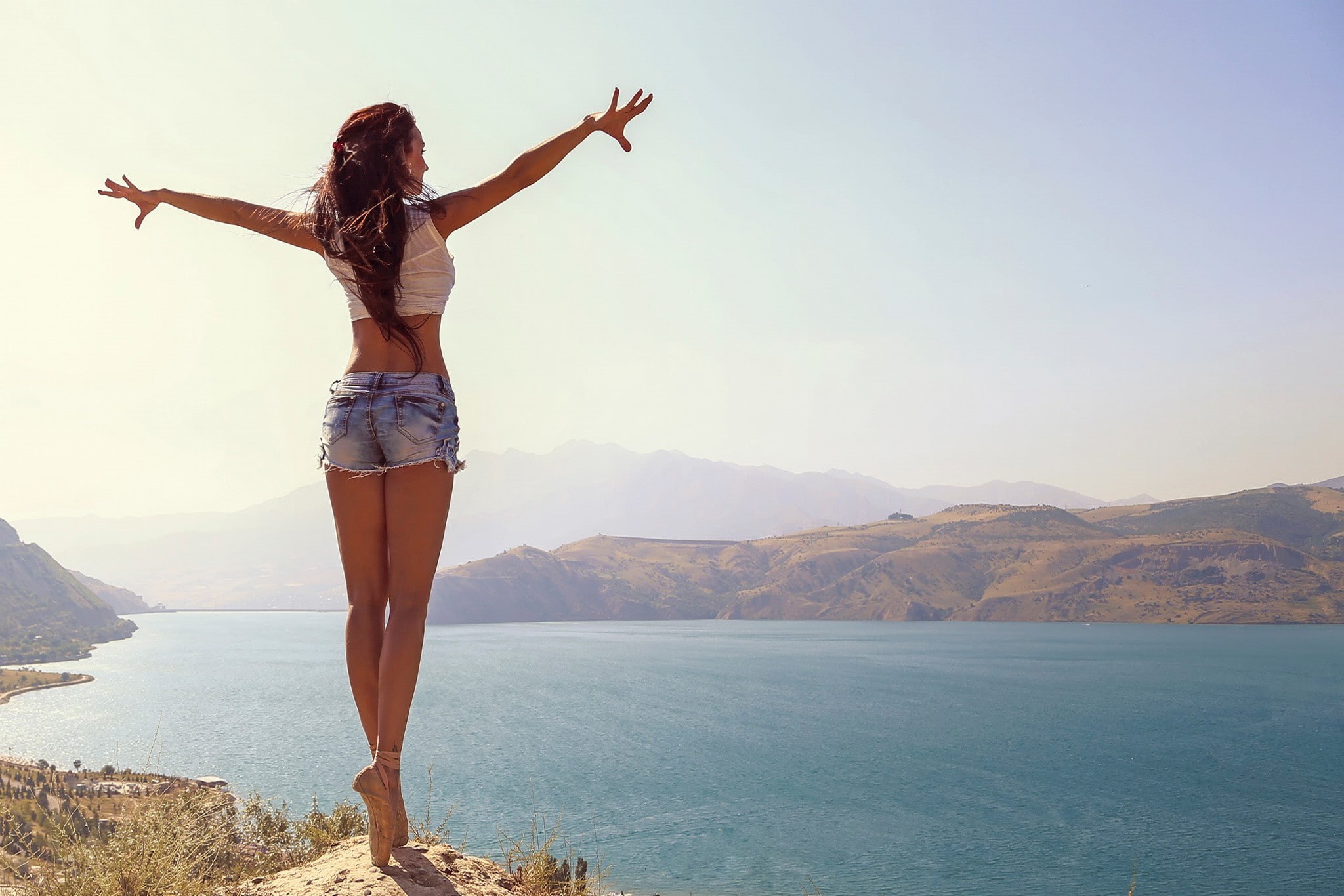 landscape, nature, 1080P, beauty, distance, ballerina, HD Wallpaper