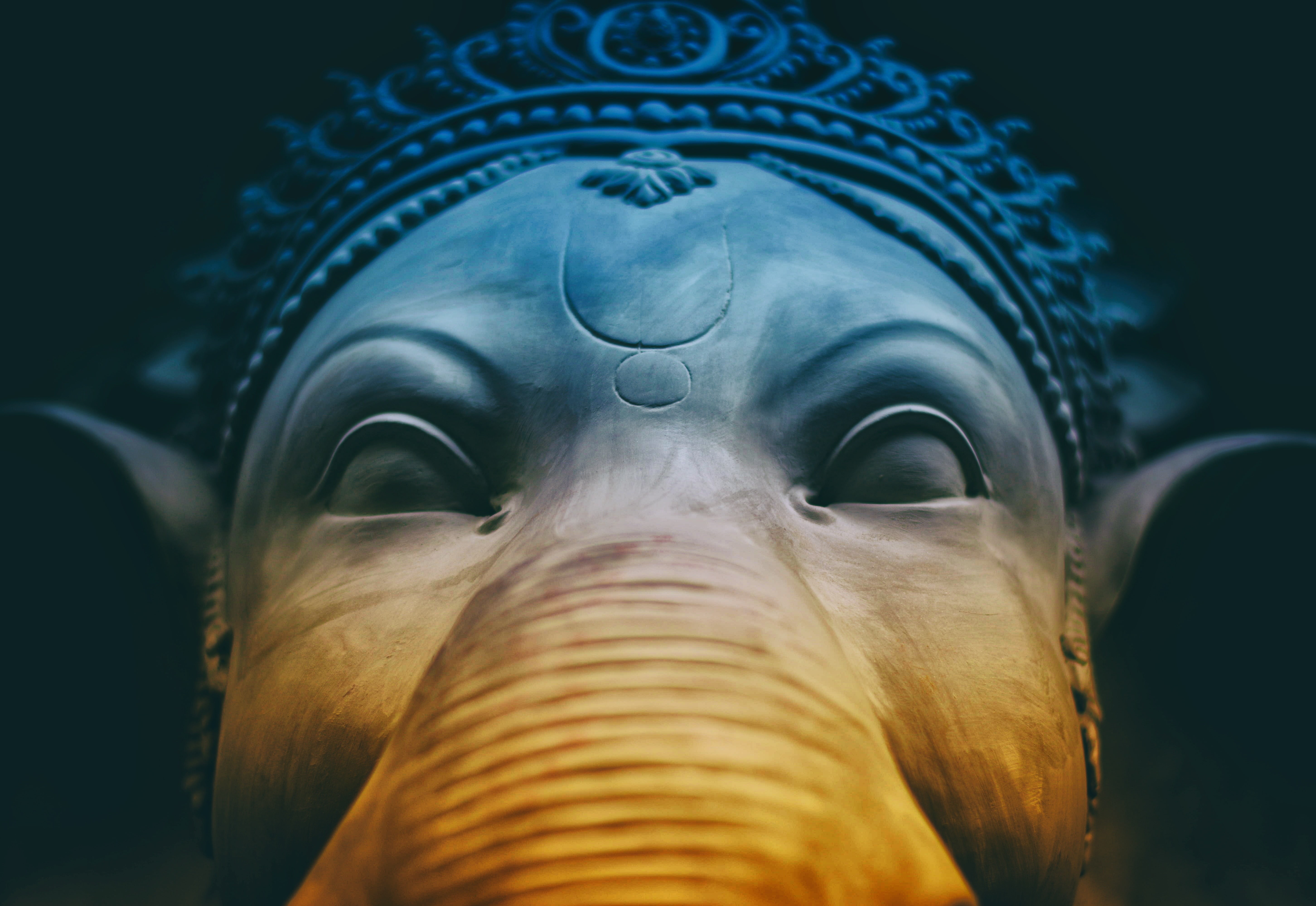 5K, Idol, Lord Ganesha, Ganapati Bappa, 5K, HD Wallpaper